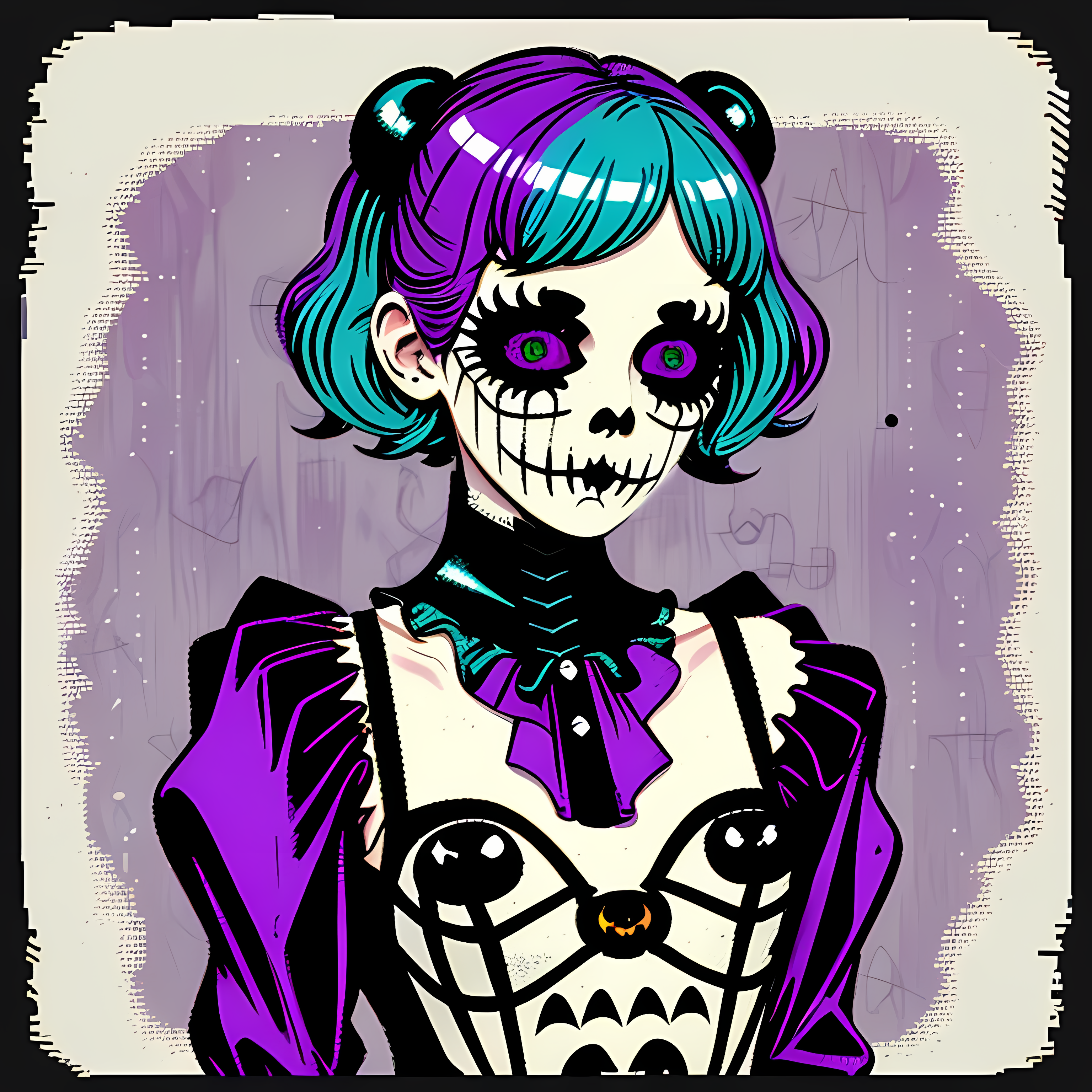 Creepy Cute Pastel Goth Halloween Vol. 001 Vinyl Sticker Sheet Mockup