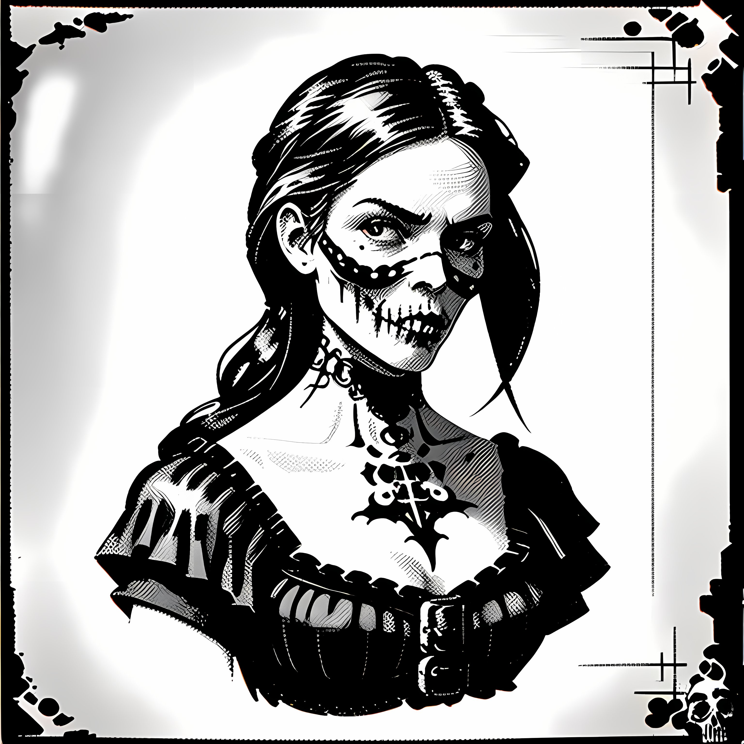 Western Gothic Outlaw Skulls Vol. 004 Vinyl Sticker Sheet Mockup