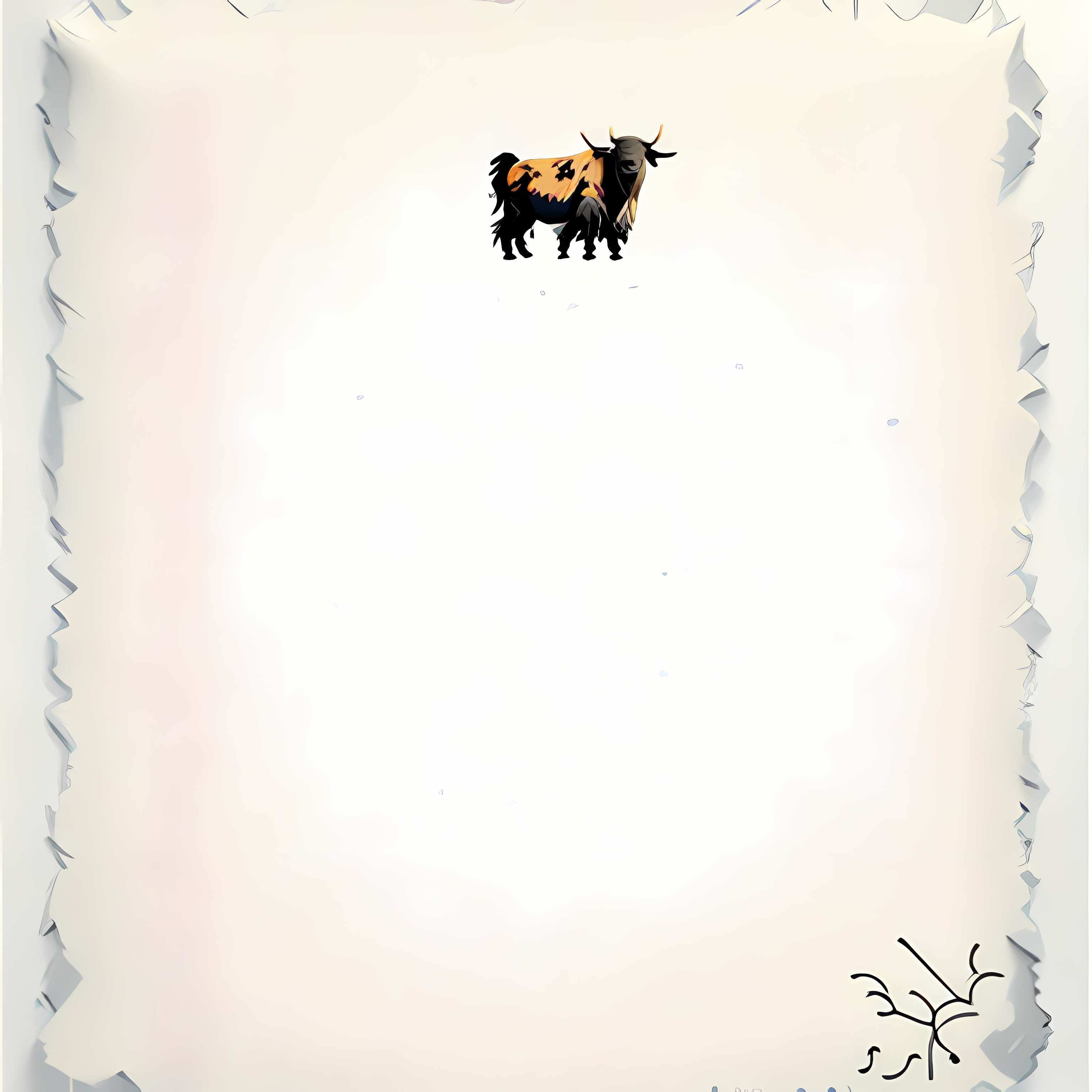 Highland Cows Floral Boho Vol. 006 Vinyl Sticker Sheet Mockup
