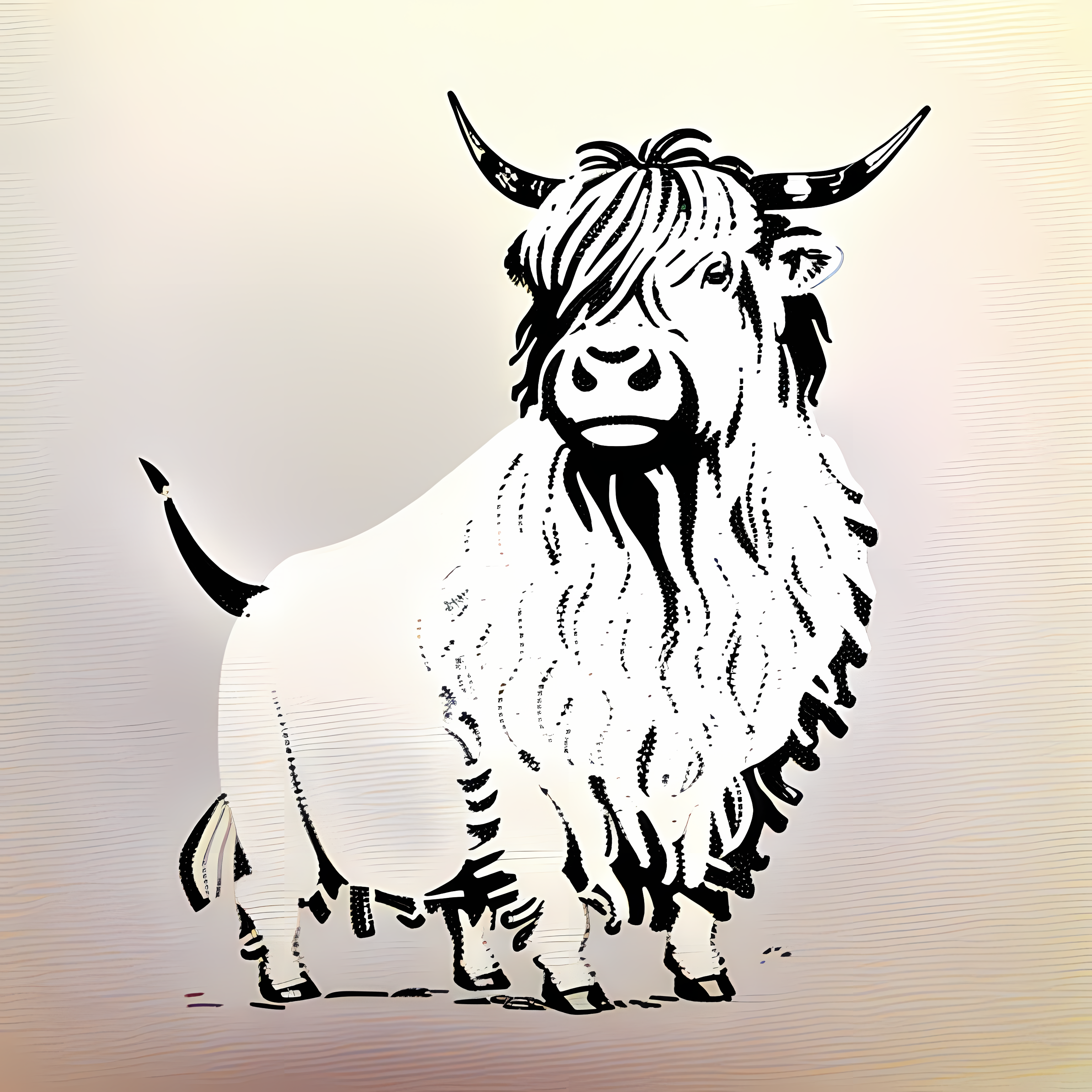 Highland Cows Floral Boho Vol. 015 Vinyl Sticker Sheet Mockup