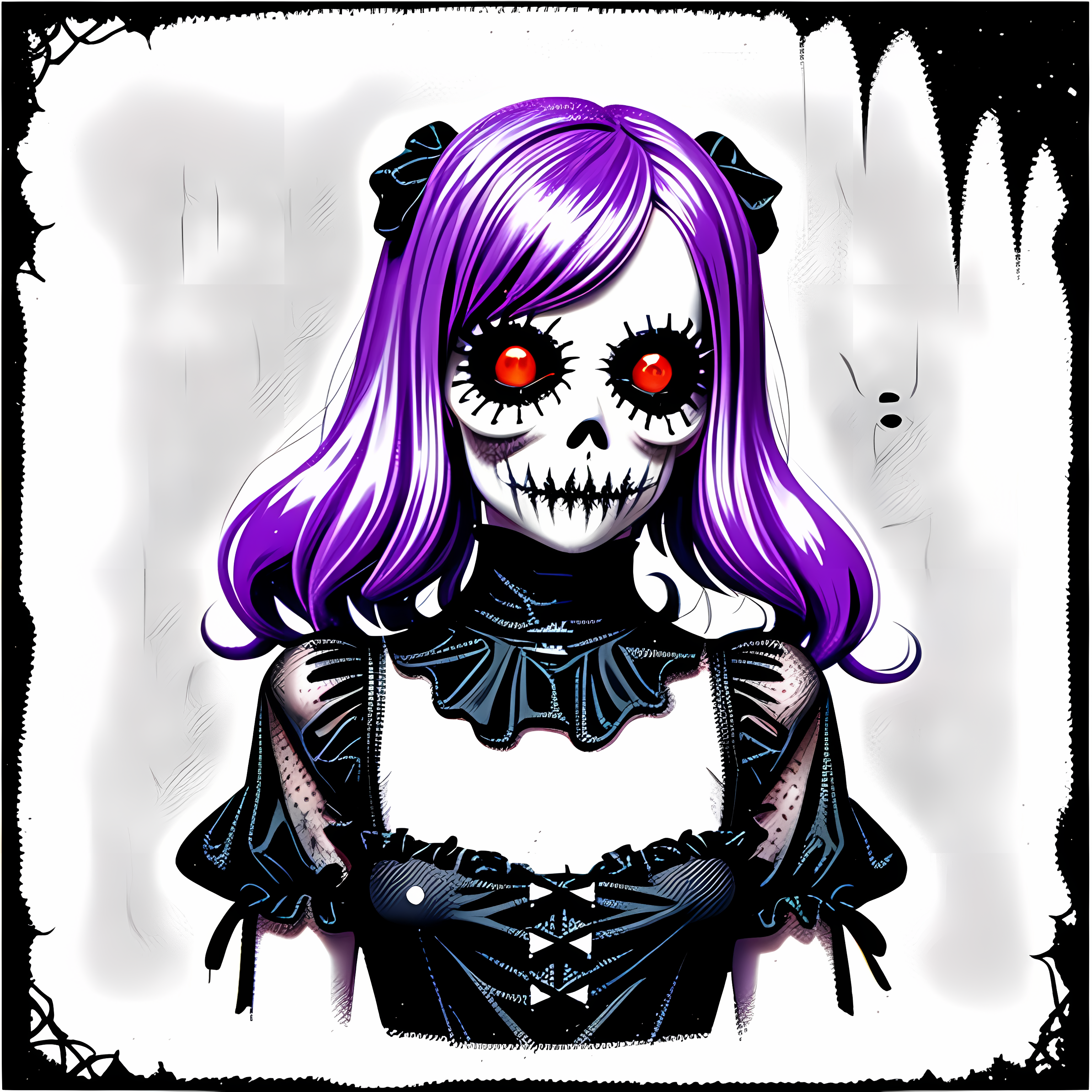 Creepy Cute Pastel Goth Halloween Vol. 018 Vinyl Sticker Sheet Mockup