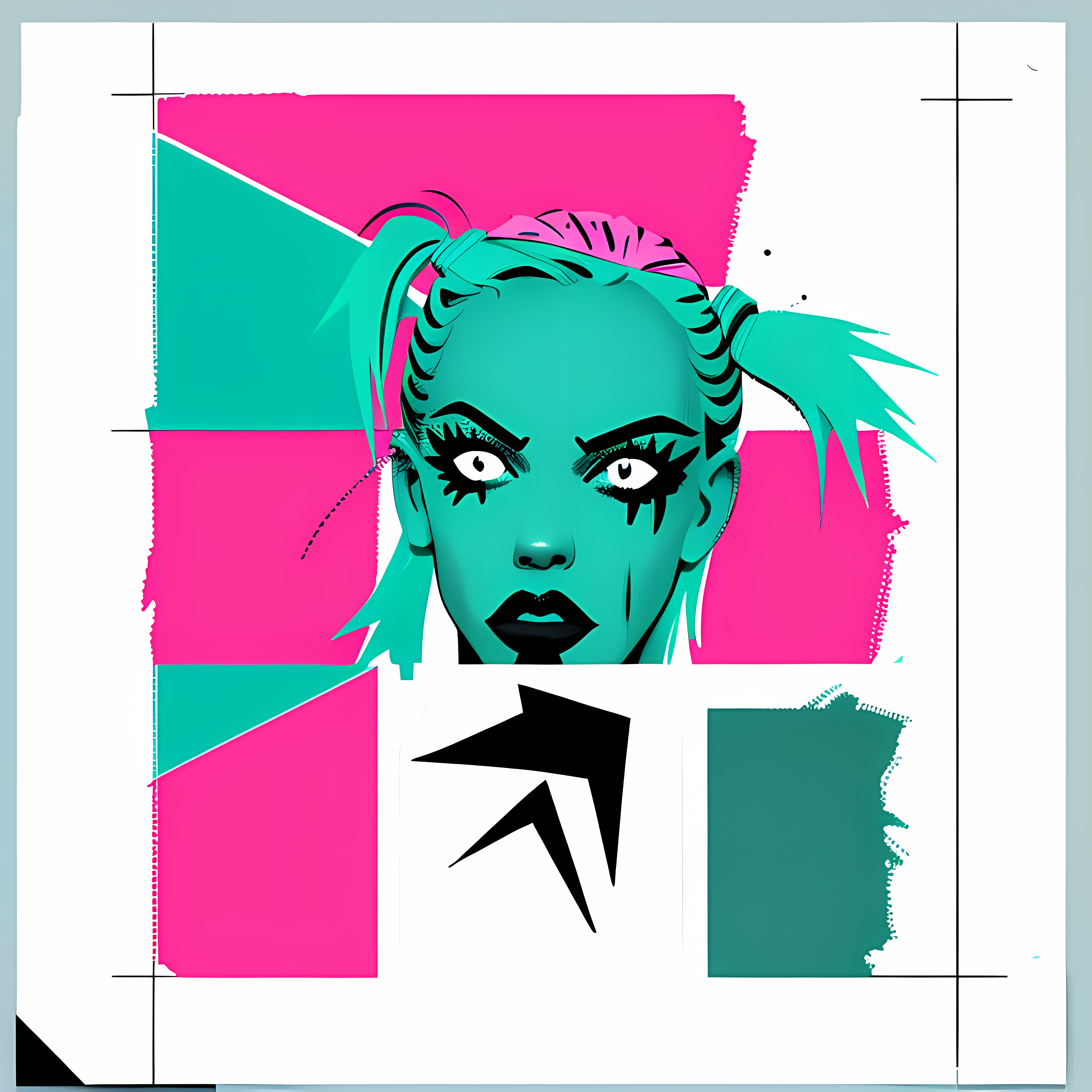 90s Grunge Nostalgic Punk Zine Vol. 019 Vinyl Sticker Sheet Mockup