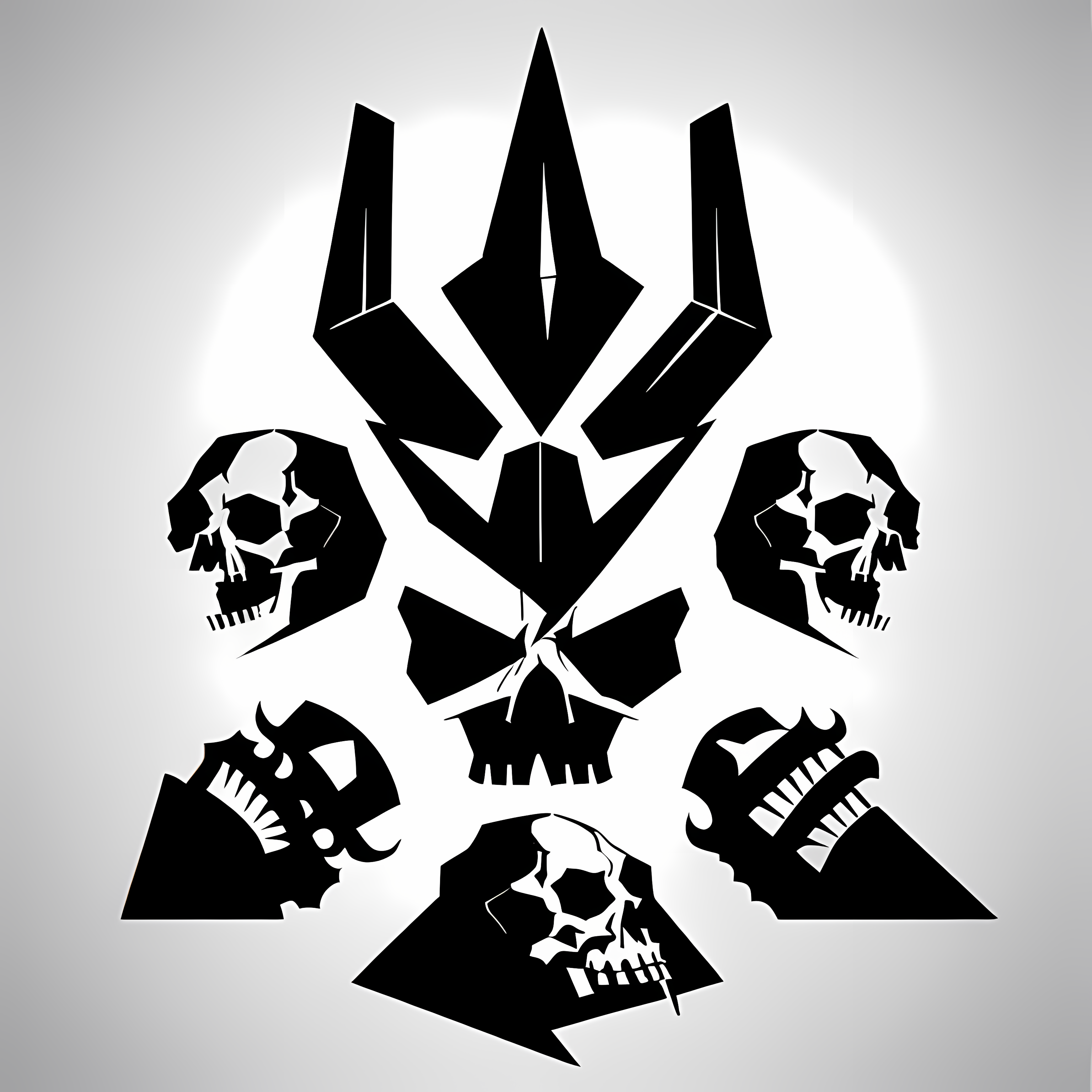 Western Gothic Outlaw Skulls Vol. 020 Vinyl Sticker Sheet Mockup