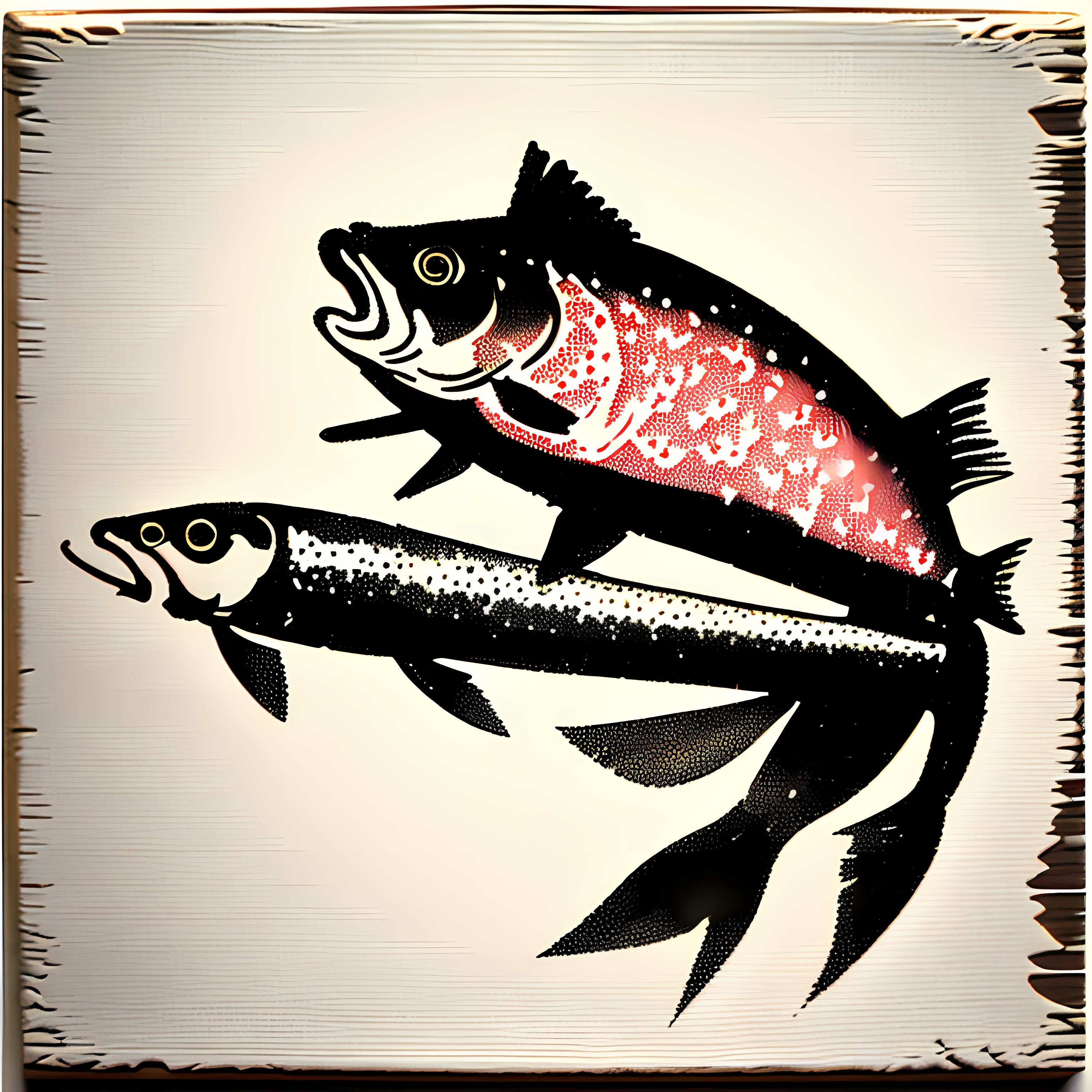 Vintage Trout Rustic Wildlife Vol. 023 Vinyl Sticker Sheet Mockup