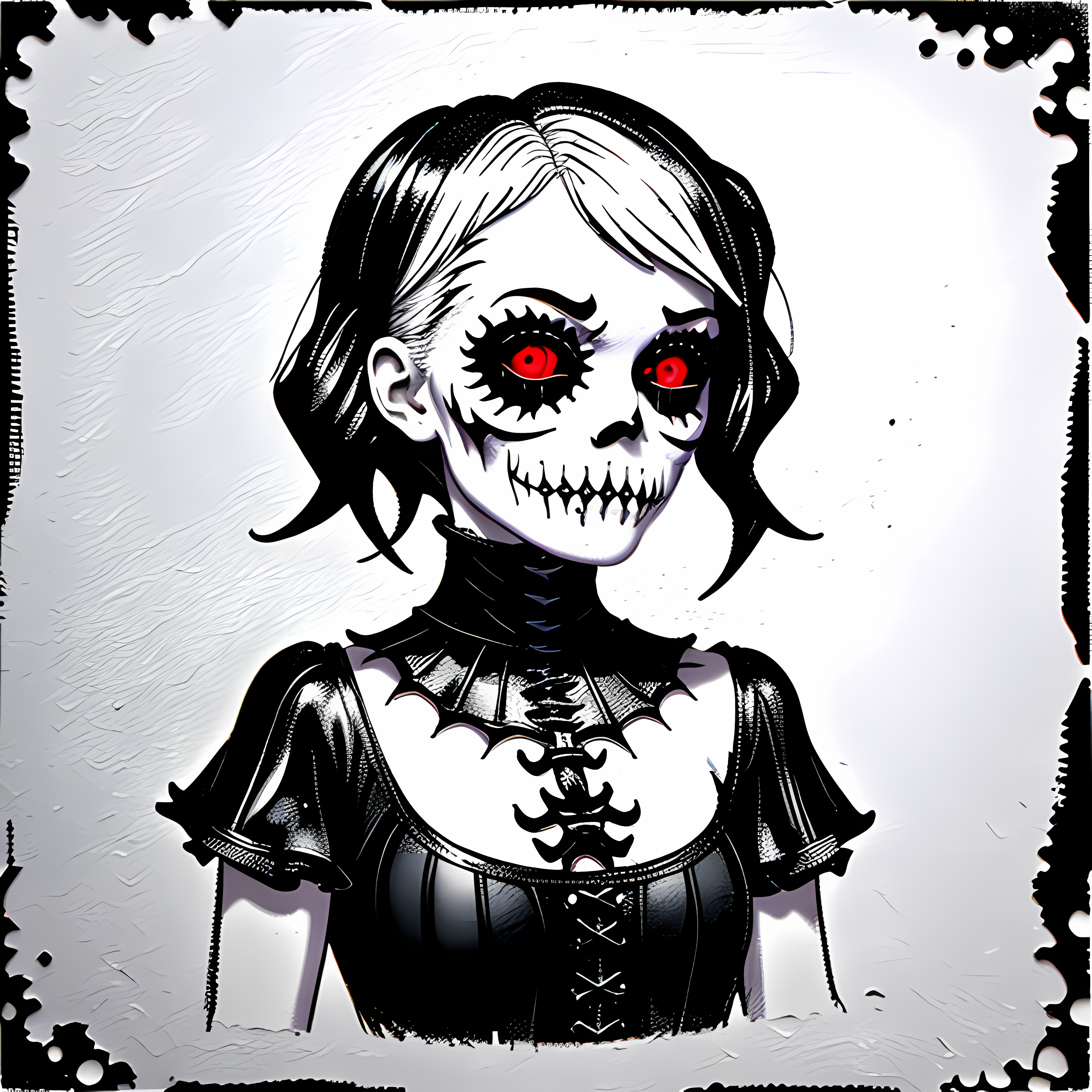 Creepy Cute Pastel Goth Halloween Vol. 027 Vinyl Sticker Sheet Mockup
