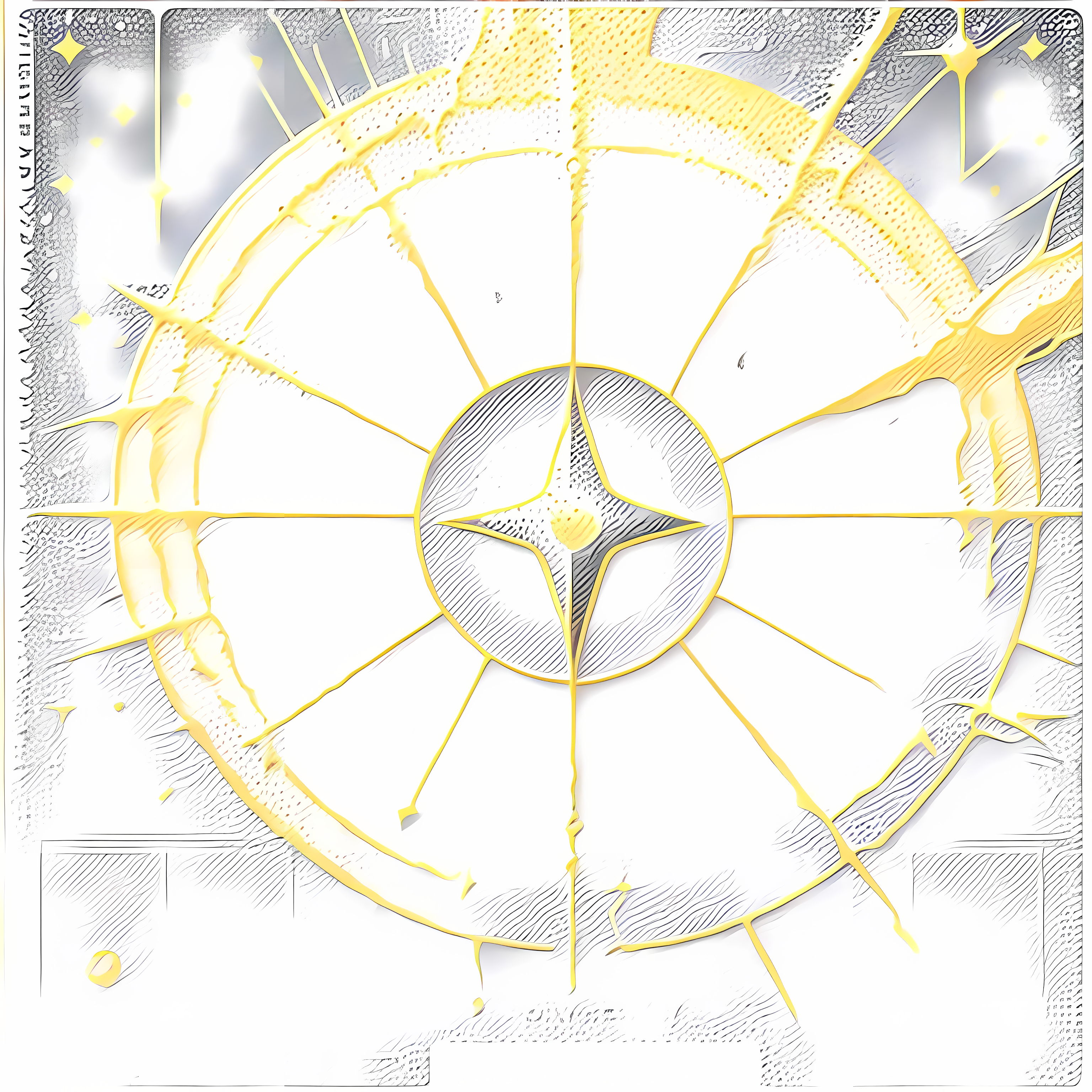 Mystical Tarot Celestial Gold Vol. 029 Vinyl Sticker Sheet Mockup