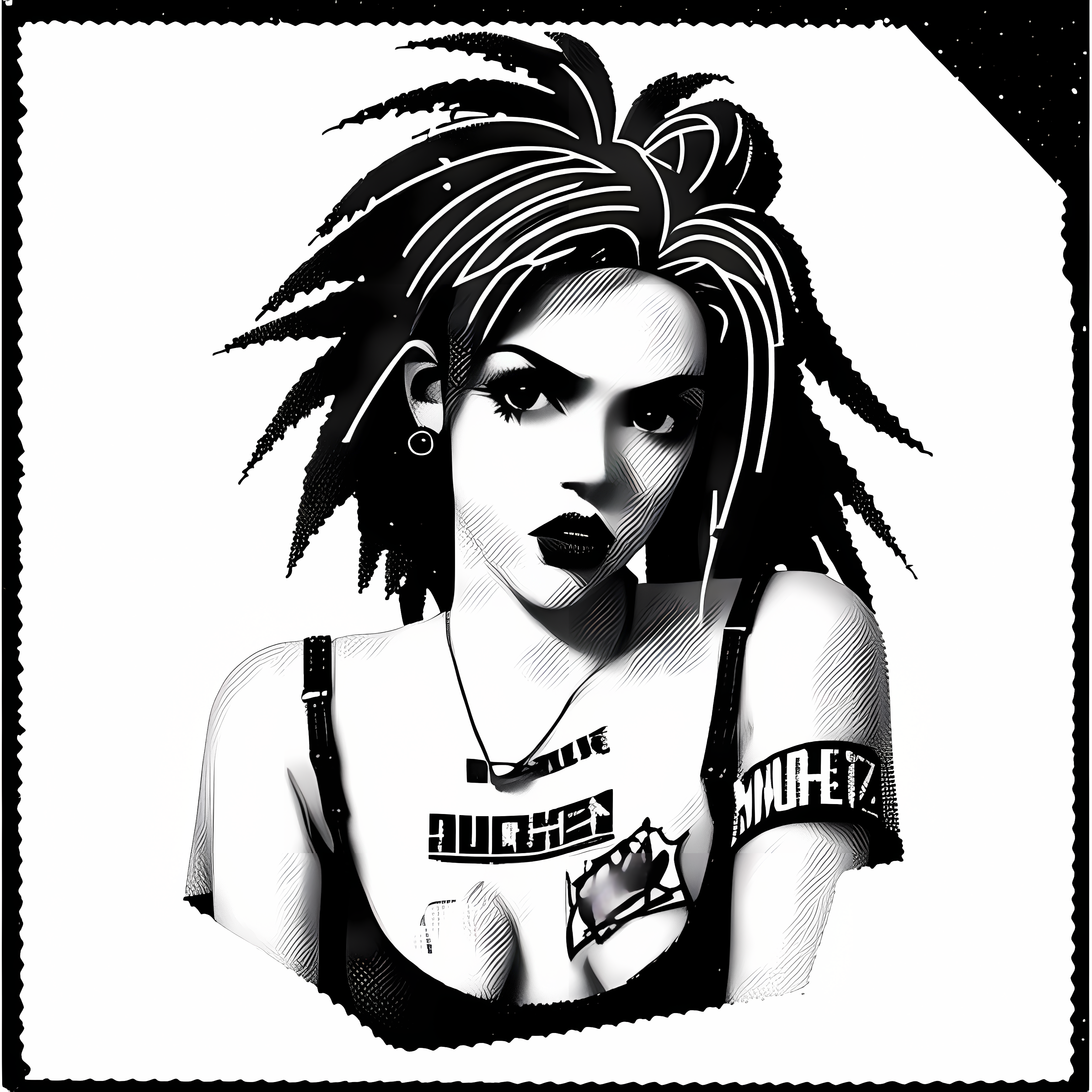 90s Grunge Nostalgic Punk Zine Vol. 030 Vinyl Sticker Sheet Mockup