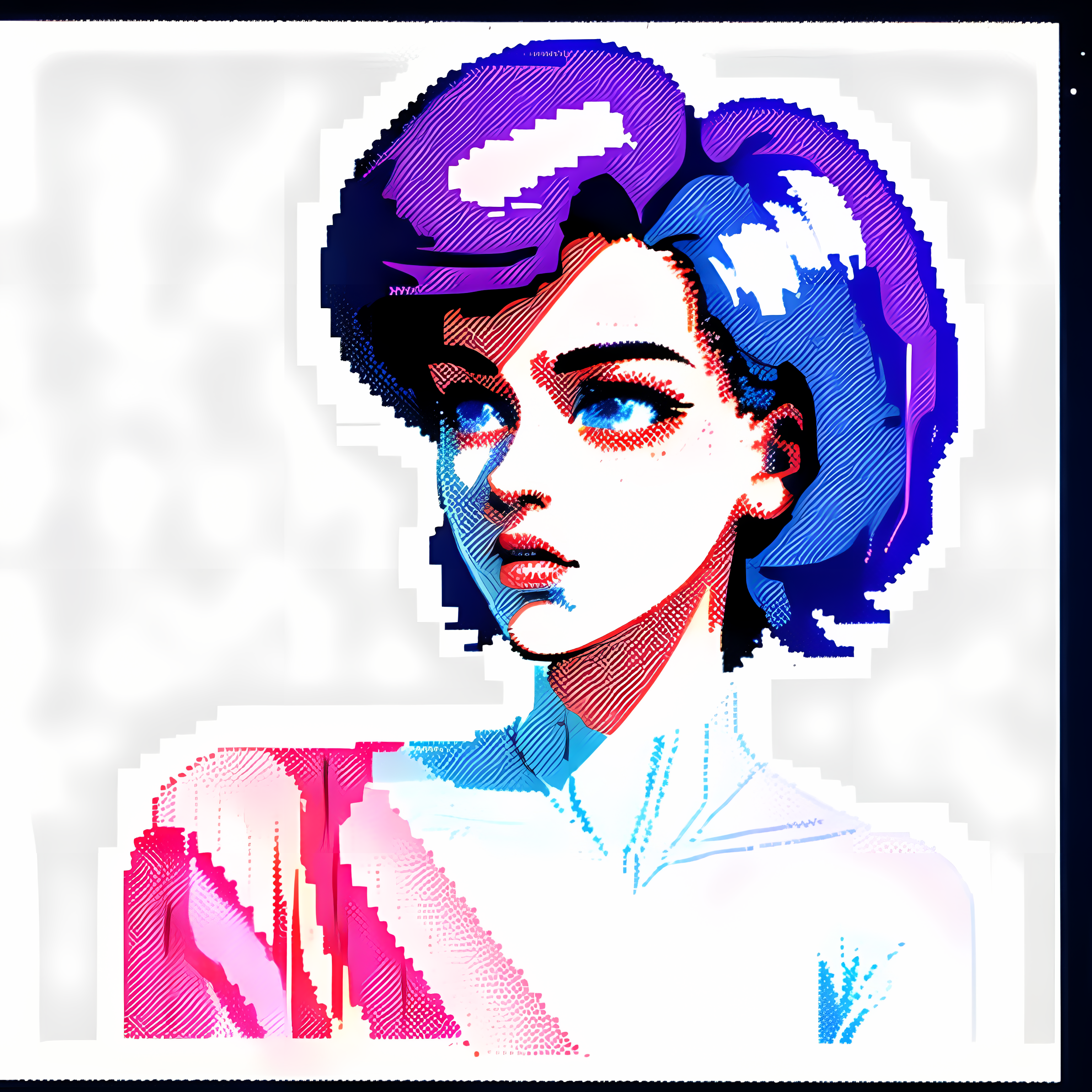 Retro Tech Glitch Vaporwave Vol. 038 Vinyl Sticker Sheet Mockup