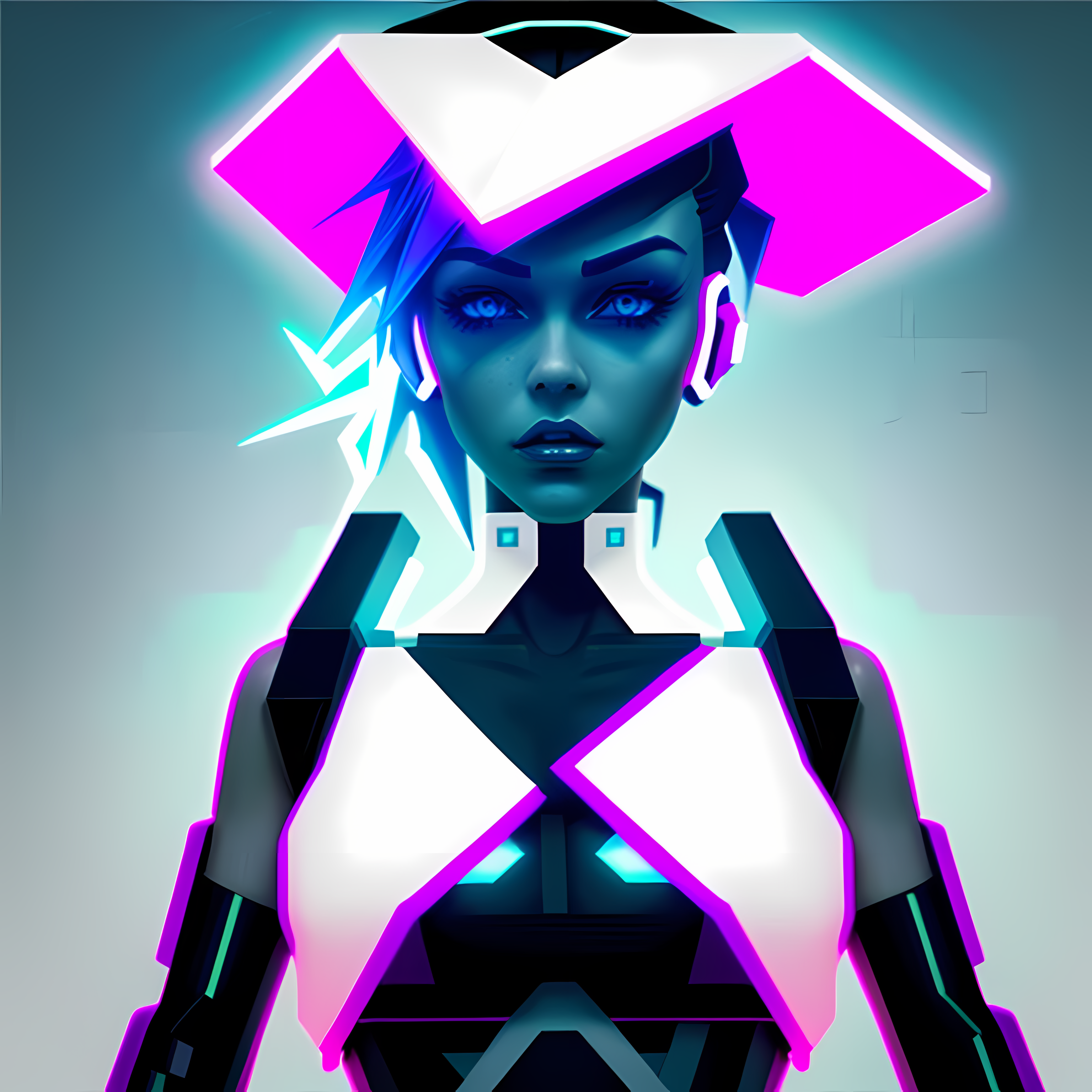 Cyberpunk Neon Synthwave Vol. 044 Vinyl Sticker Sheet Mockup