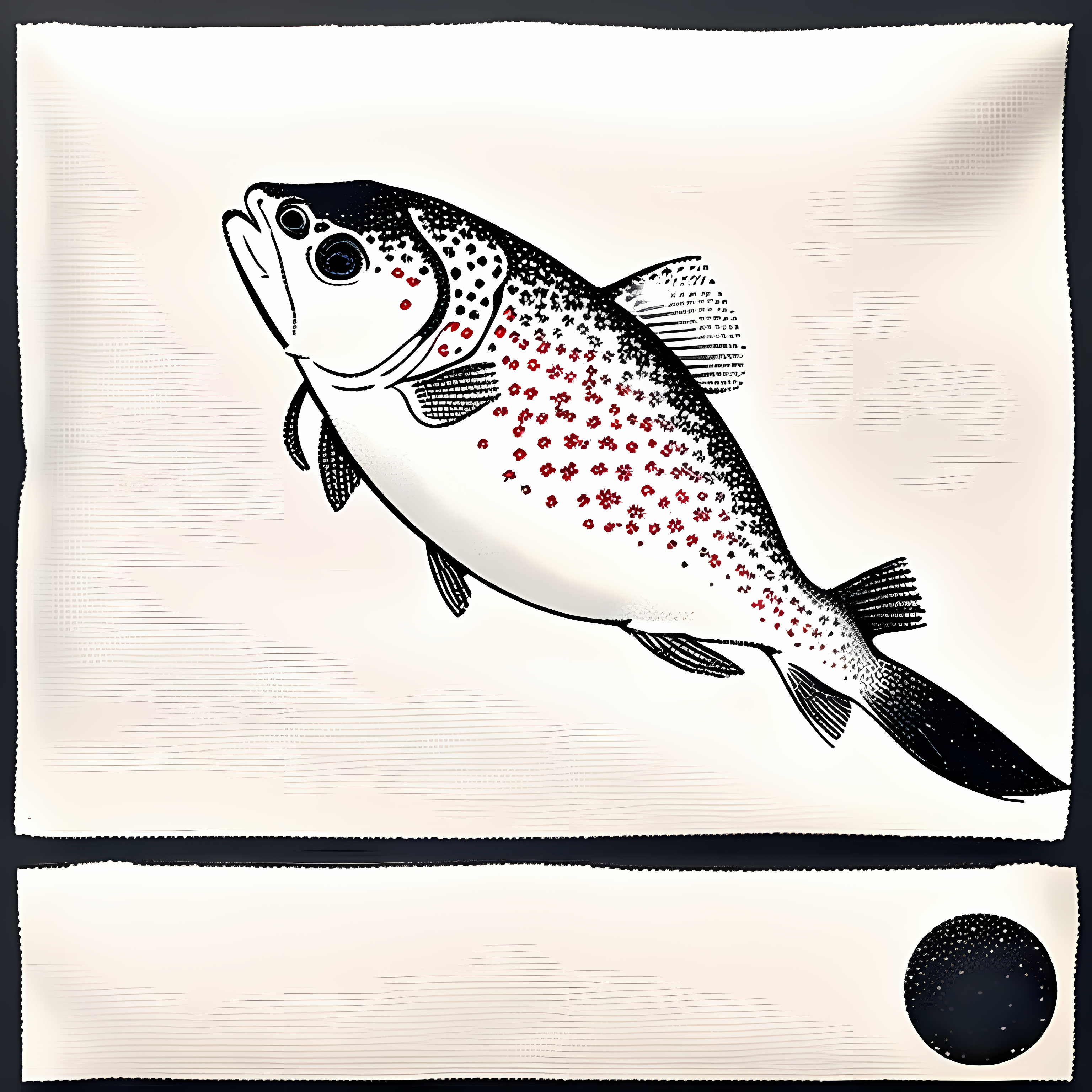 Vintage Trout Rustic Wildlife Vol. 045 Vinyl Sticker Sheet Mockup