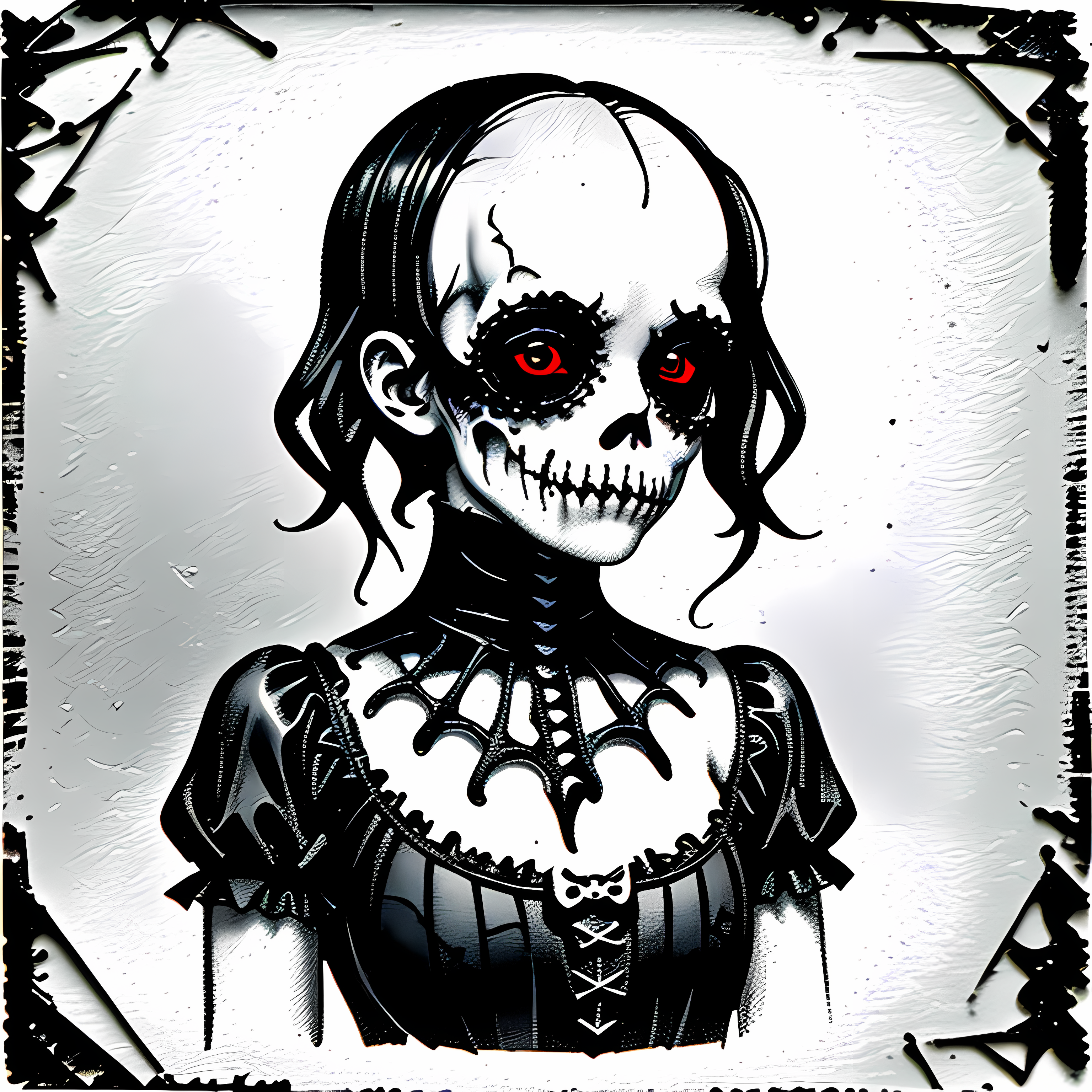 Creepy Cute Pastel Goth Halloween Vol. 046 Vinyl Sticker Sheet Mockup