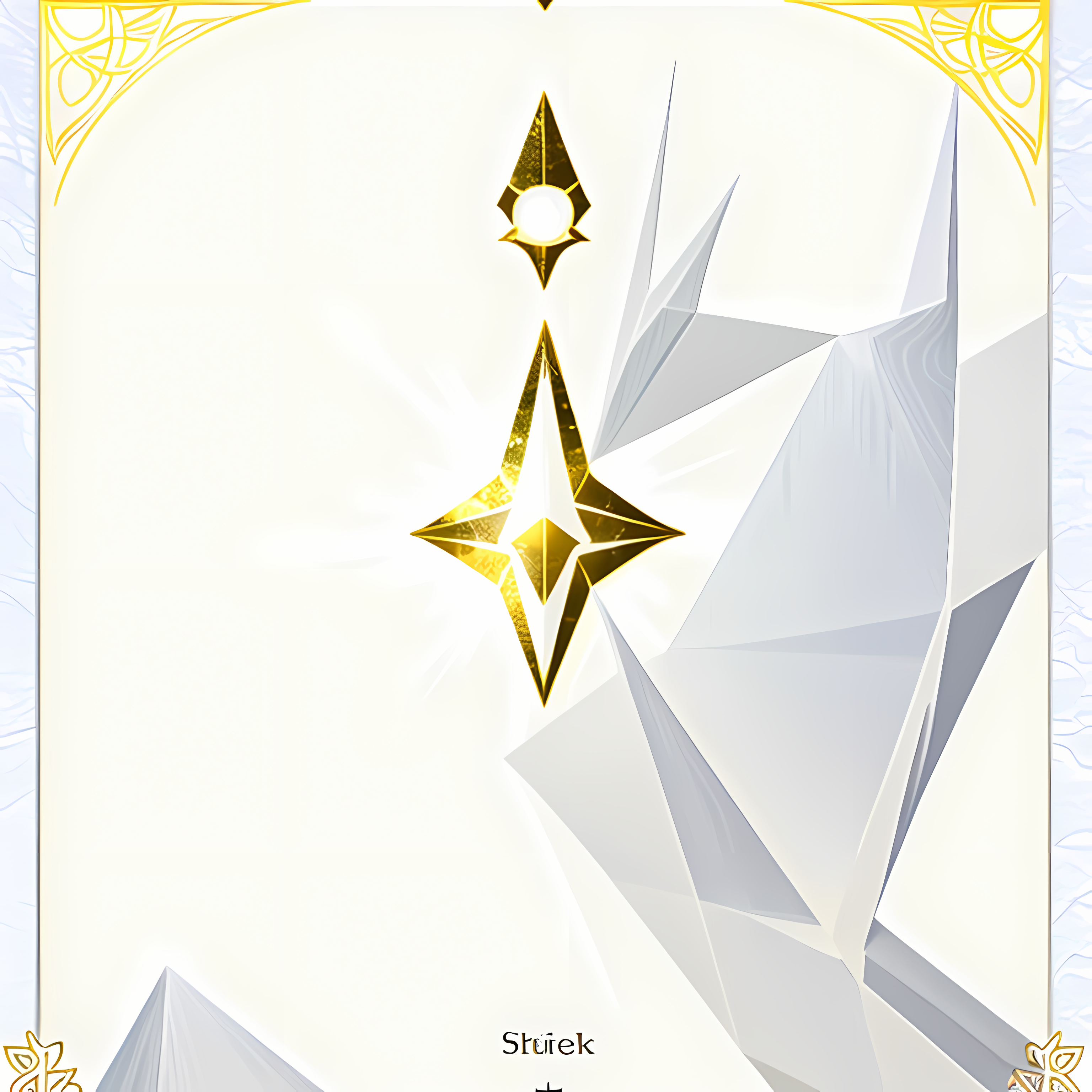 Mystical Tarot Celestial Gold Vol. 058 Vinyl Sticker Sheet Mockup