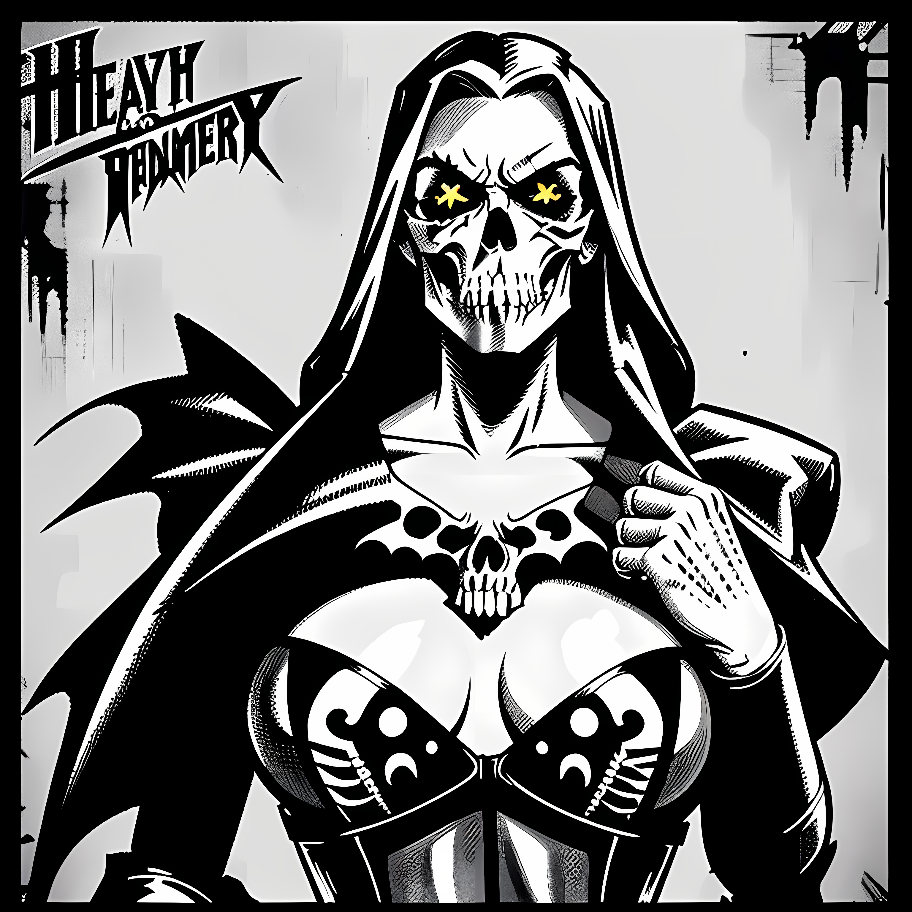 Western Gothic Outlaw Skulls Vol. 070 Vinyl Sticker Sheet Mockup