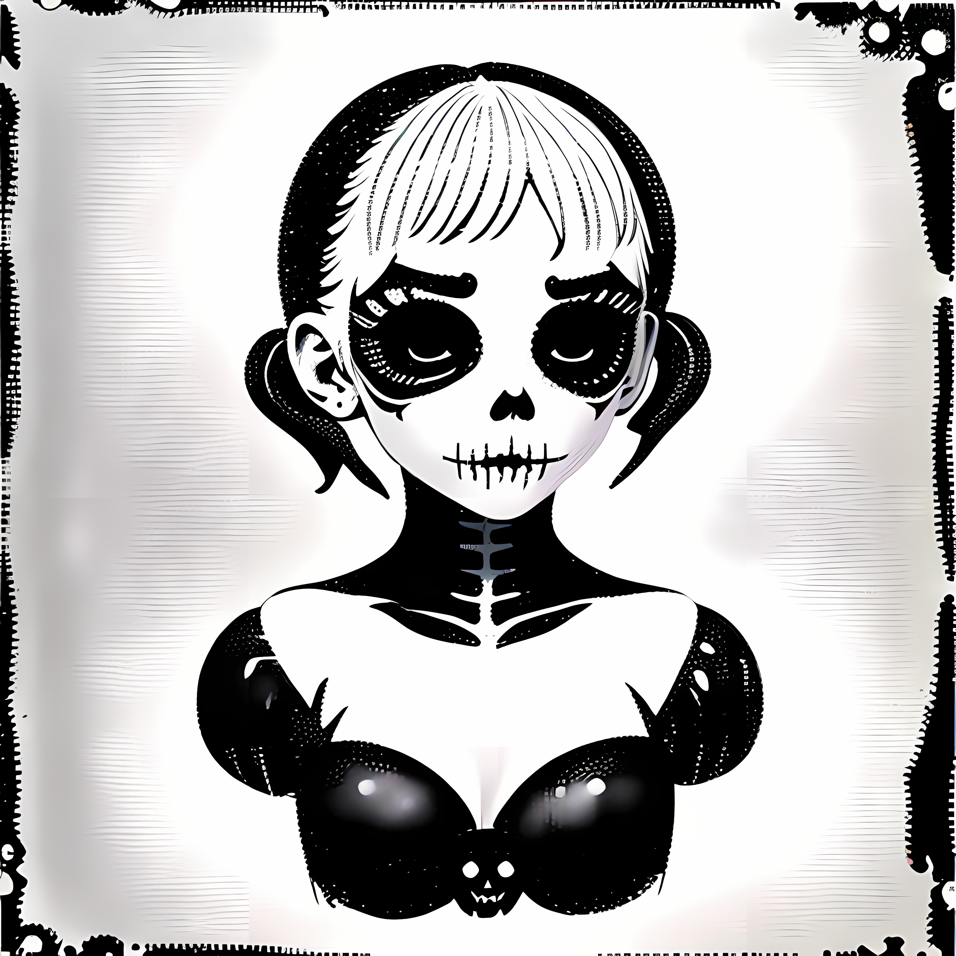 Creepy Cute Pastel Goth Halloween Vol. 073 Vinyl Sticker Sheet Mockup