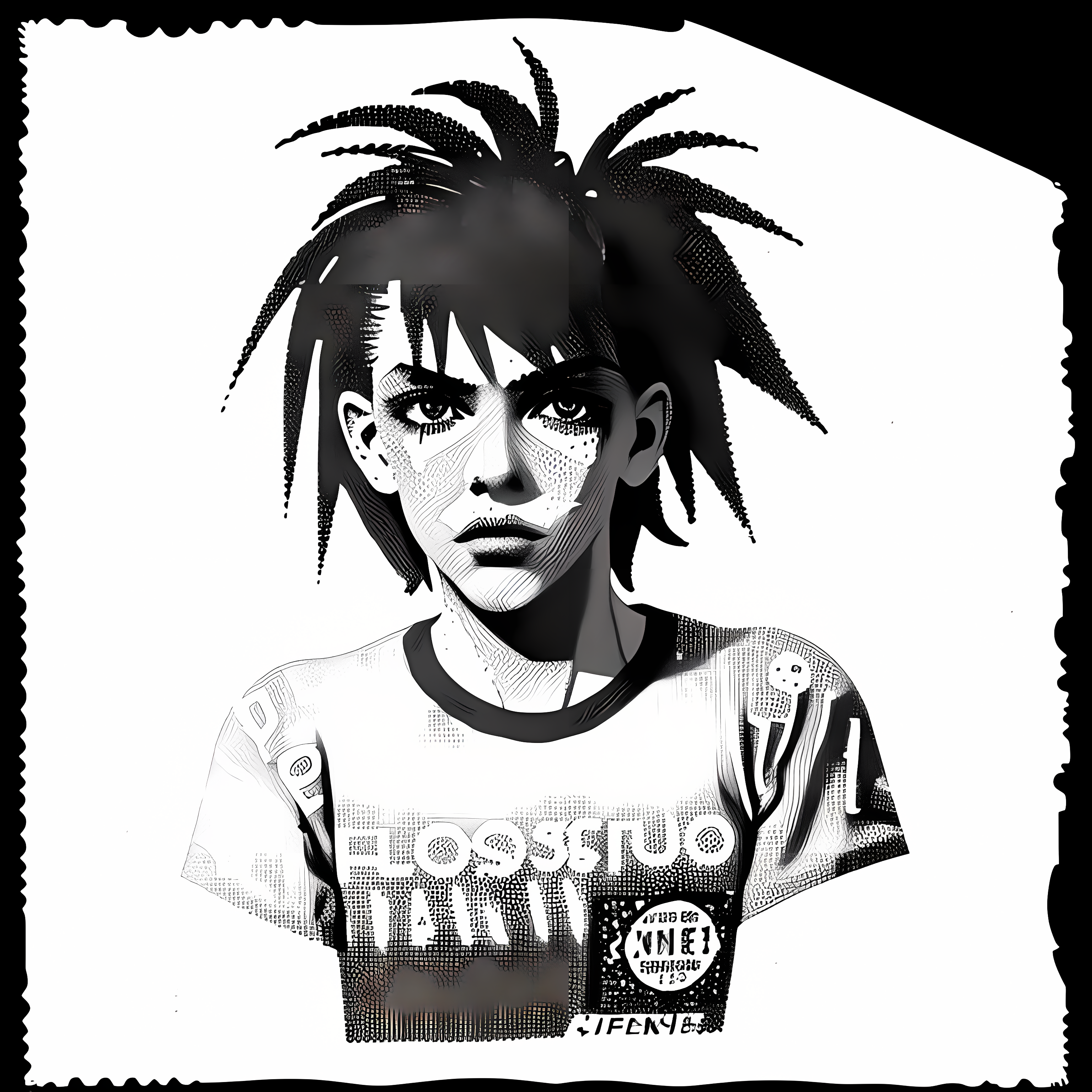 90s Grunge Nostalgic Punk Zine Vol. 075 Vinyl Sticker Sheet Mockup