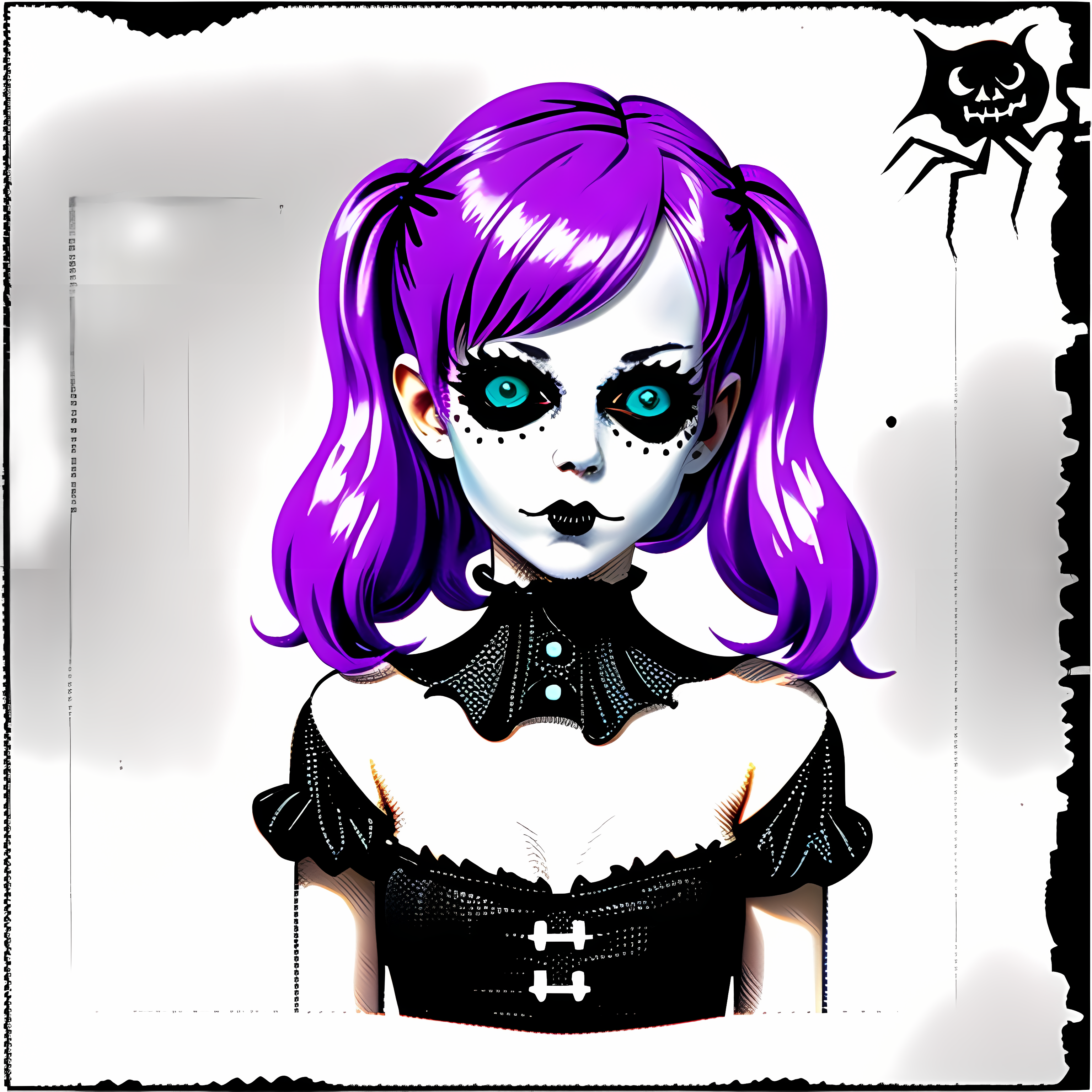 Creepy Cute Pastel Goth Halloween Vol. 077 Vinyl Sticker Sheet Mockup