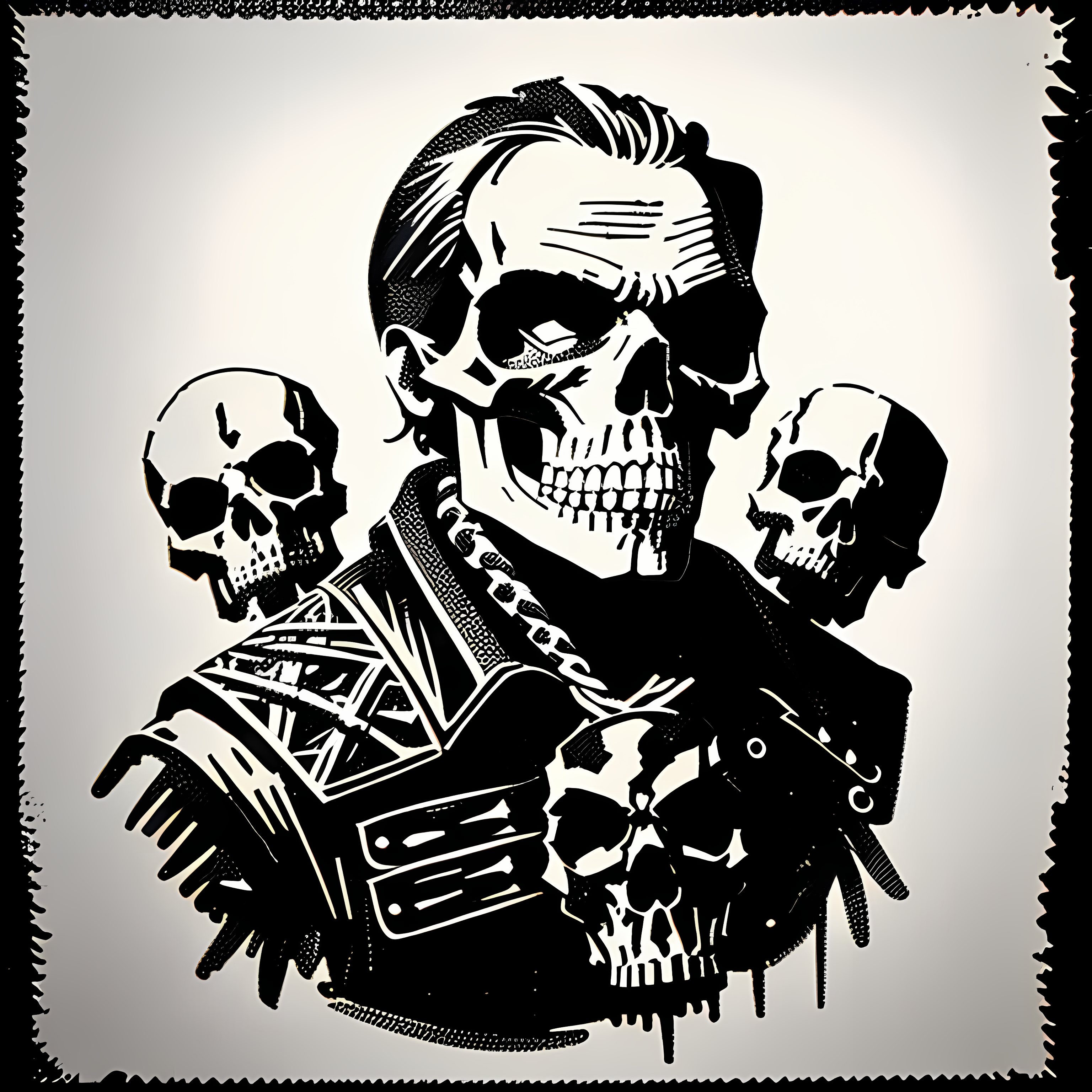 Western Gothic Outlaw Skulls Vol. 080 Vinyl Sticker Sheet Mockup