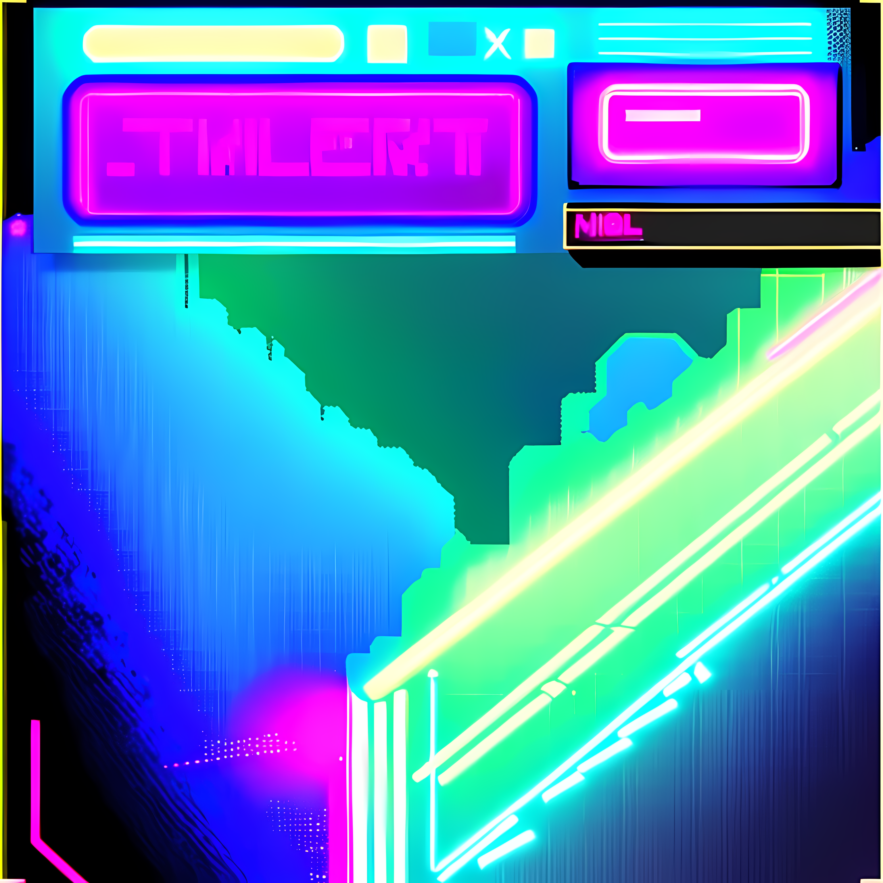 Retro Tech Glitch Vaporwave Vol. 091 Vinyl Sticker Sheet Mockup