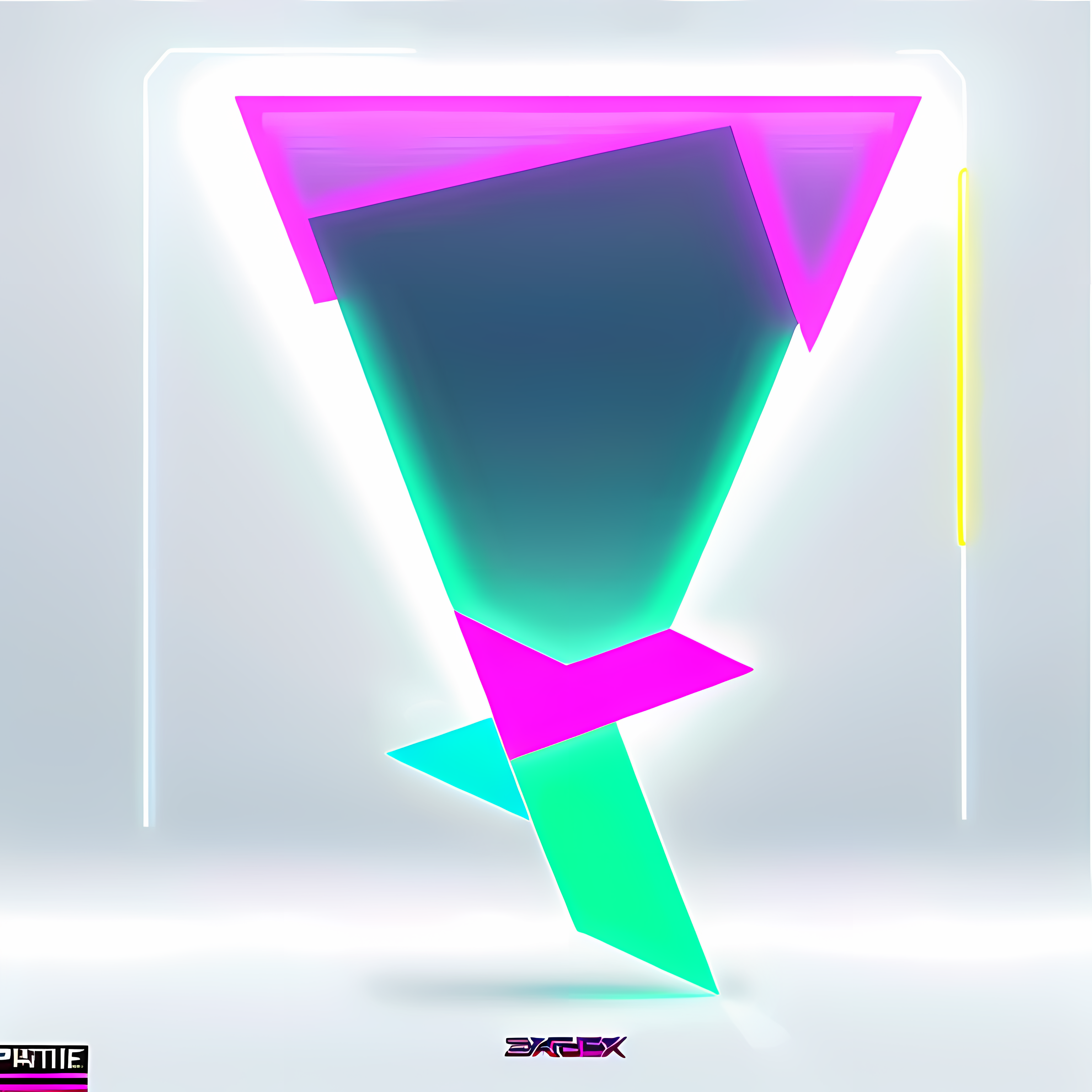 Cyberpunk Neon Synthwave Vol. 093 Vinyl Sticker Sheet Mockup