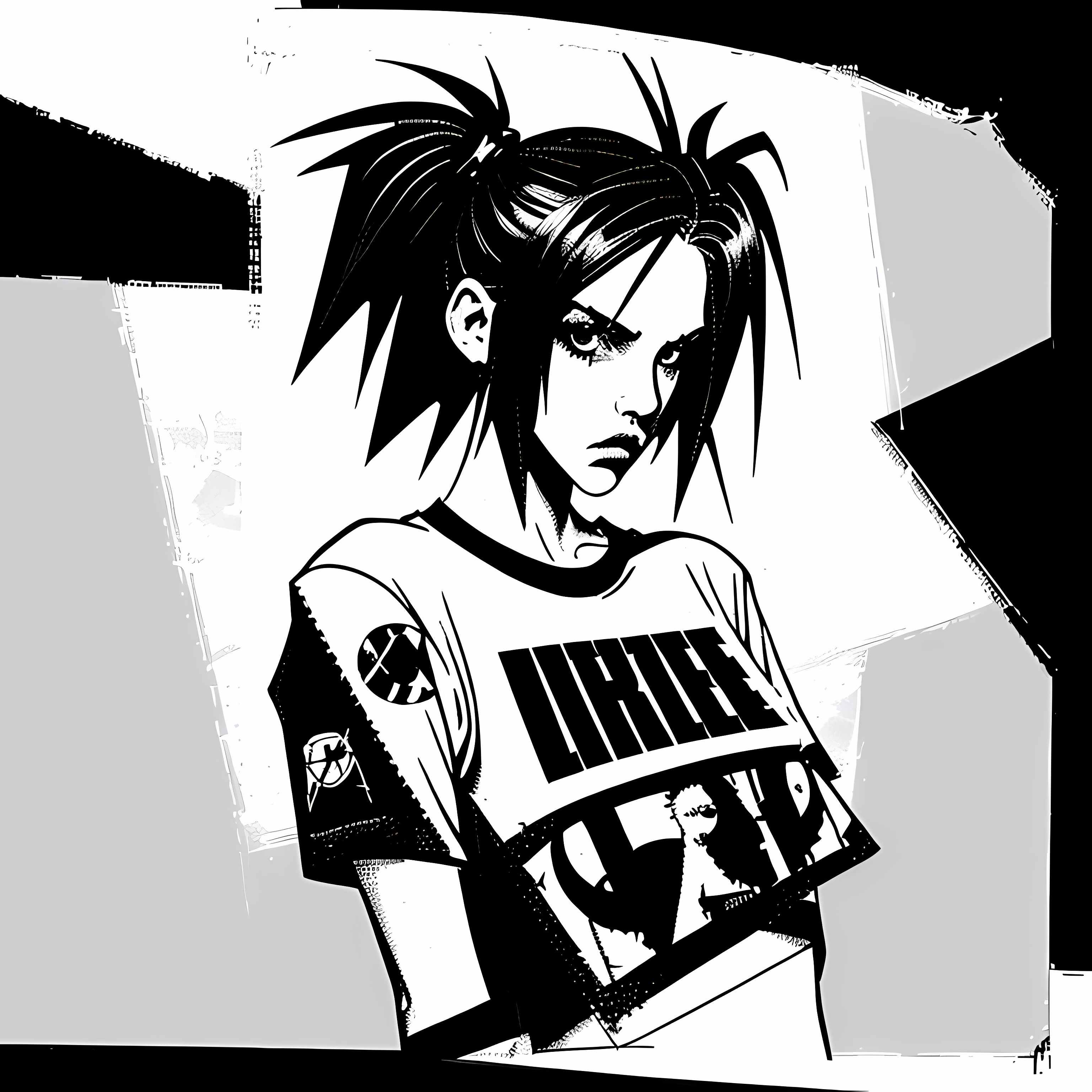 90s Grunge Nostalgic Punk Zine Vol. 105 Graphic Tee Mockup