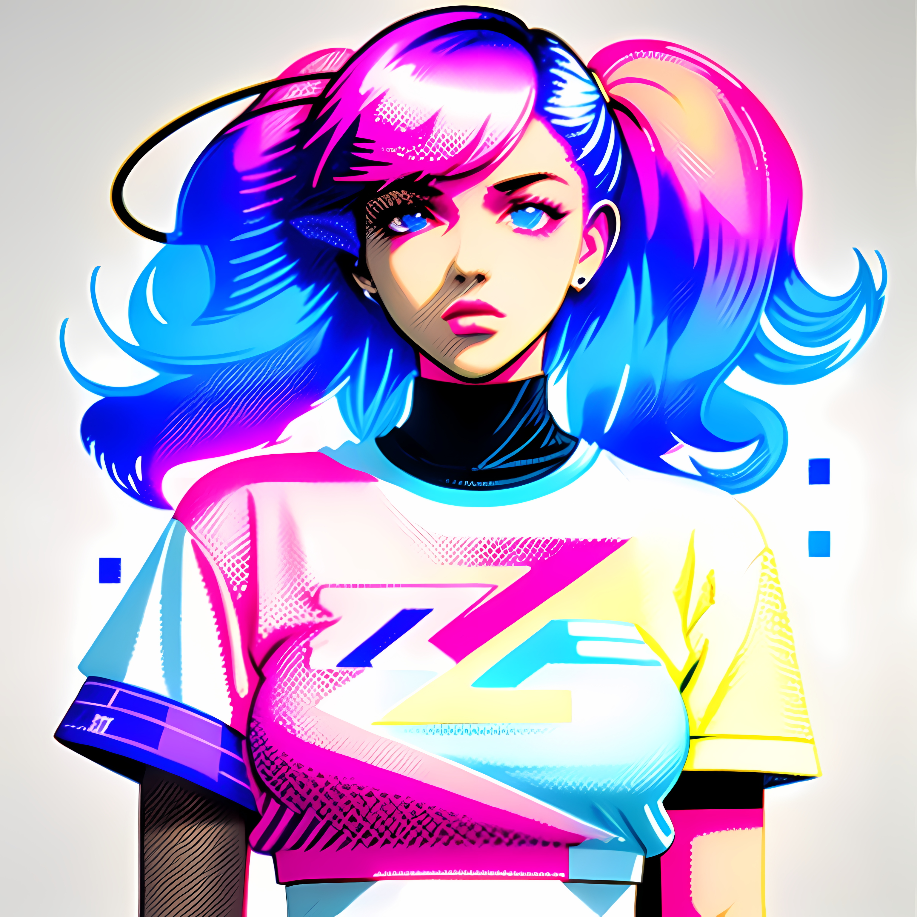 Retro Tech Glitch Vaporwave Vol. 117 Graphic Tee Mockup