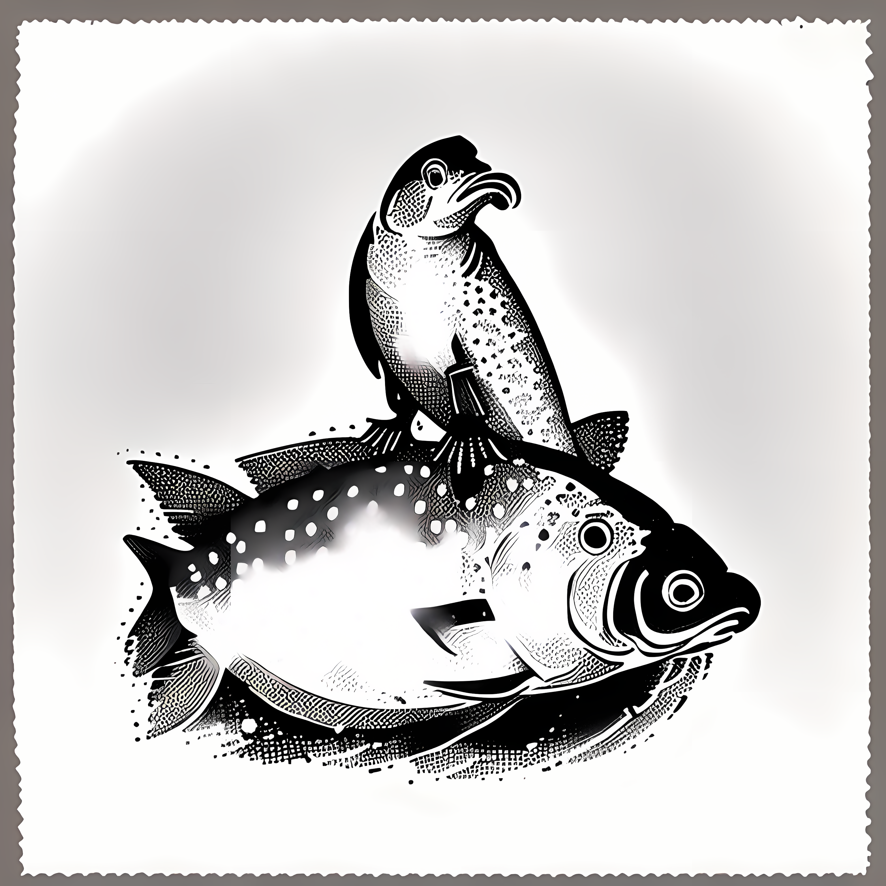 Vintage Trout Rustic Wildlife Vol. 123 Graphic Tee Mockup