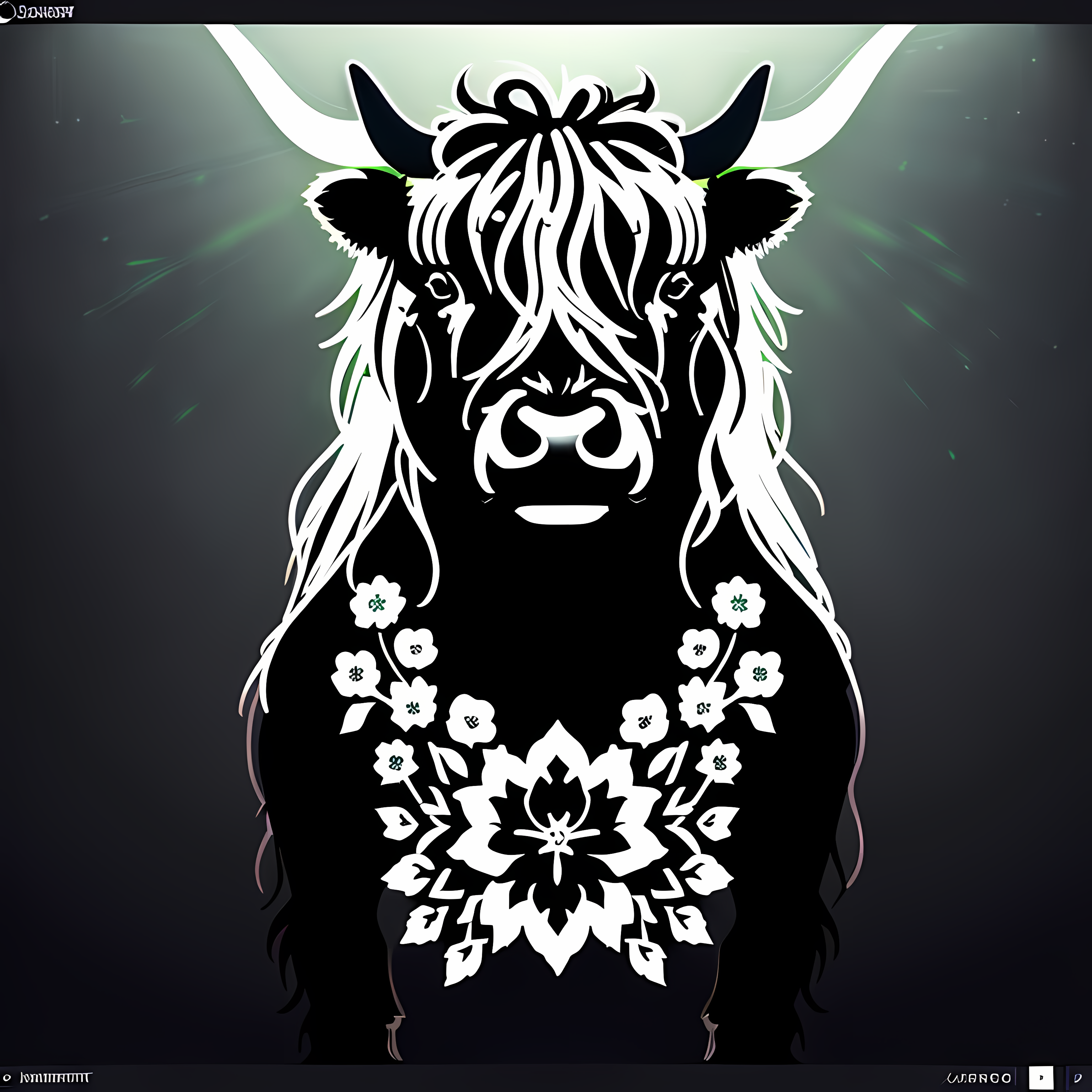 Highland Cows Floral Boho Vol. 134 Graphic Tee Mockup