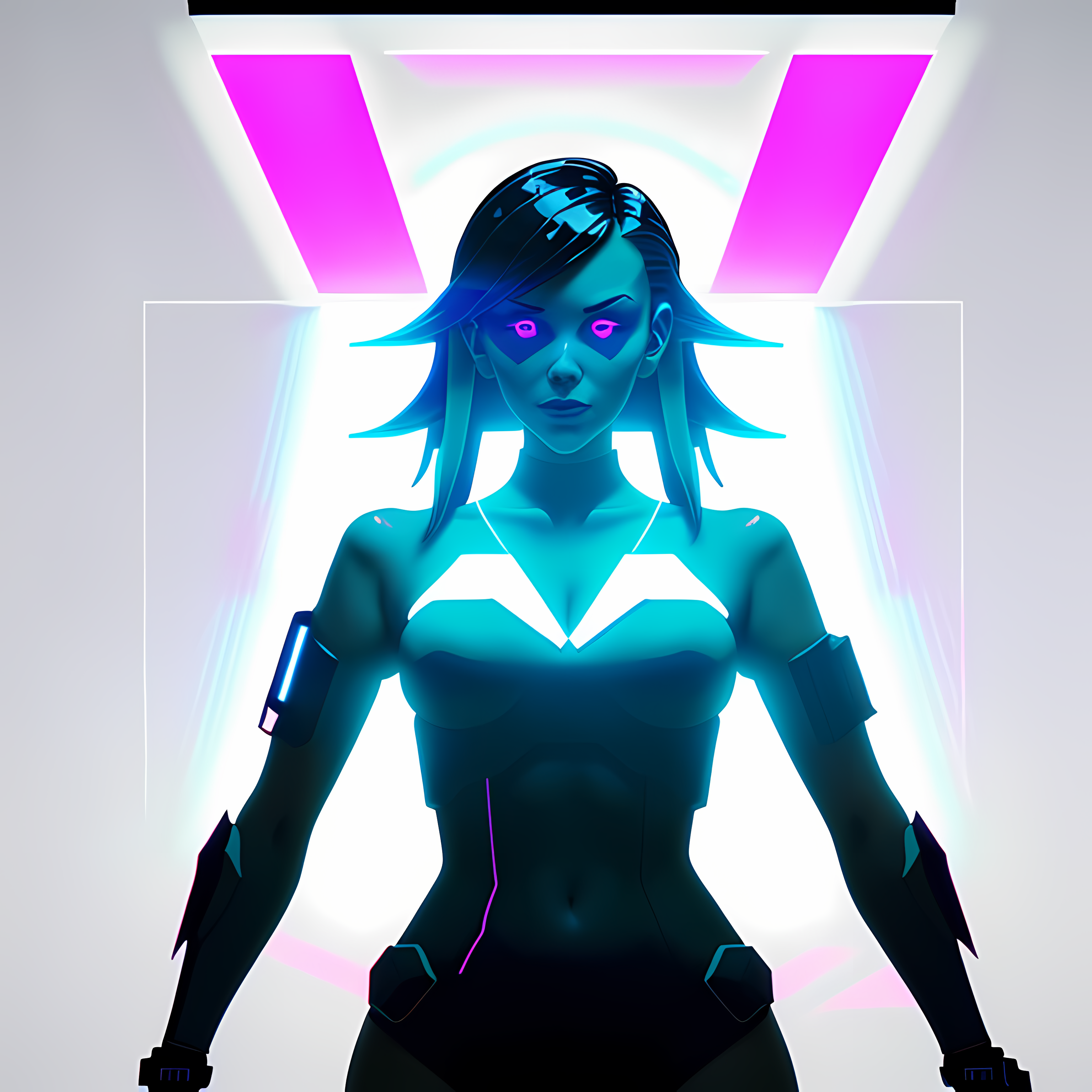 Cyberpunk Neon Synthwave Vol. 144 Graphic Tee Mockup