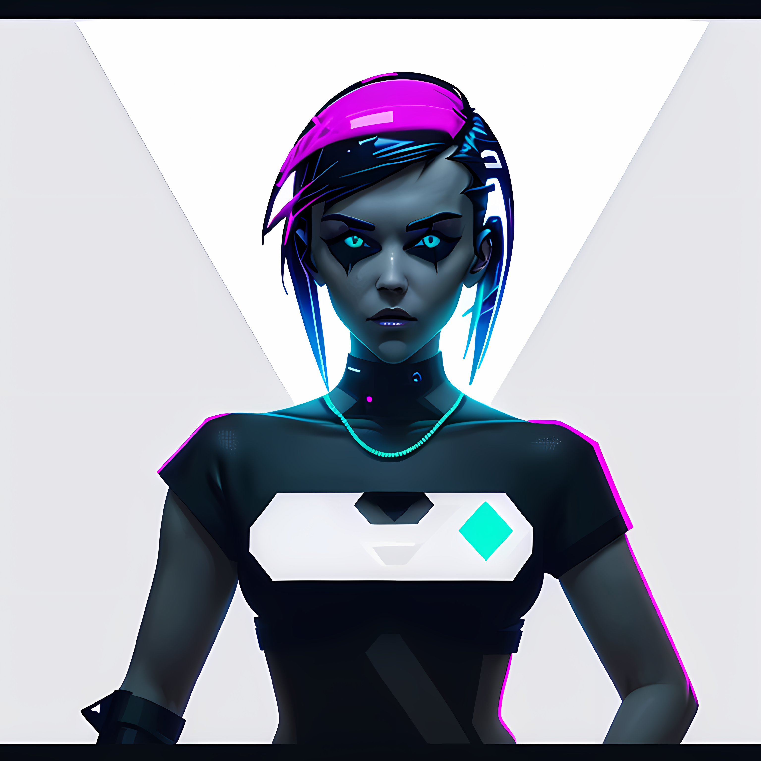 Cyberpunk Neon Synthwave Vol. 148 Graphic Tee Mockup