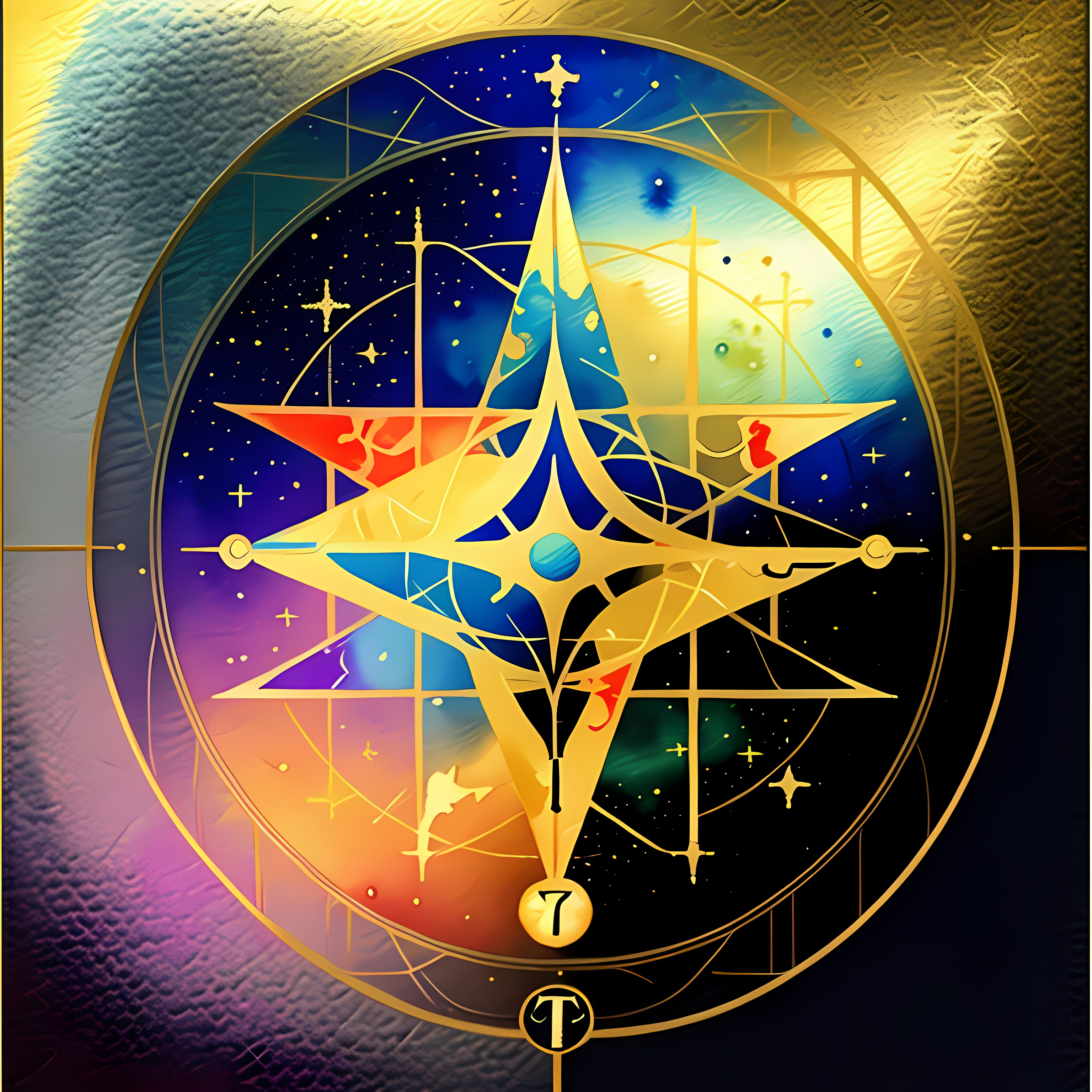 Mystical Tarot Celestial Gold Vol. 169 Graphic Tee Mockup