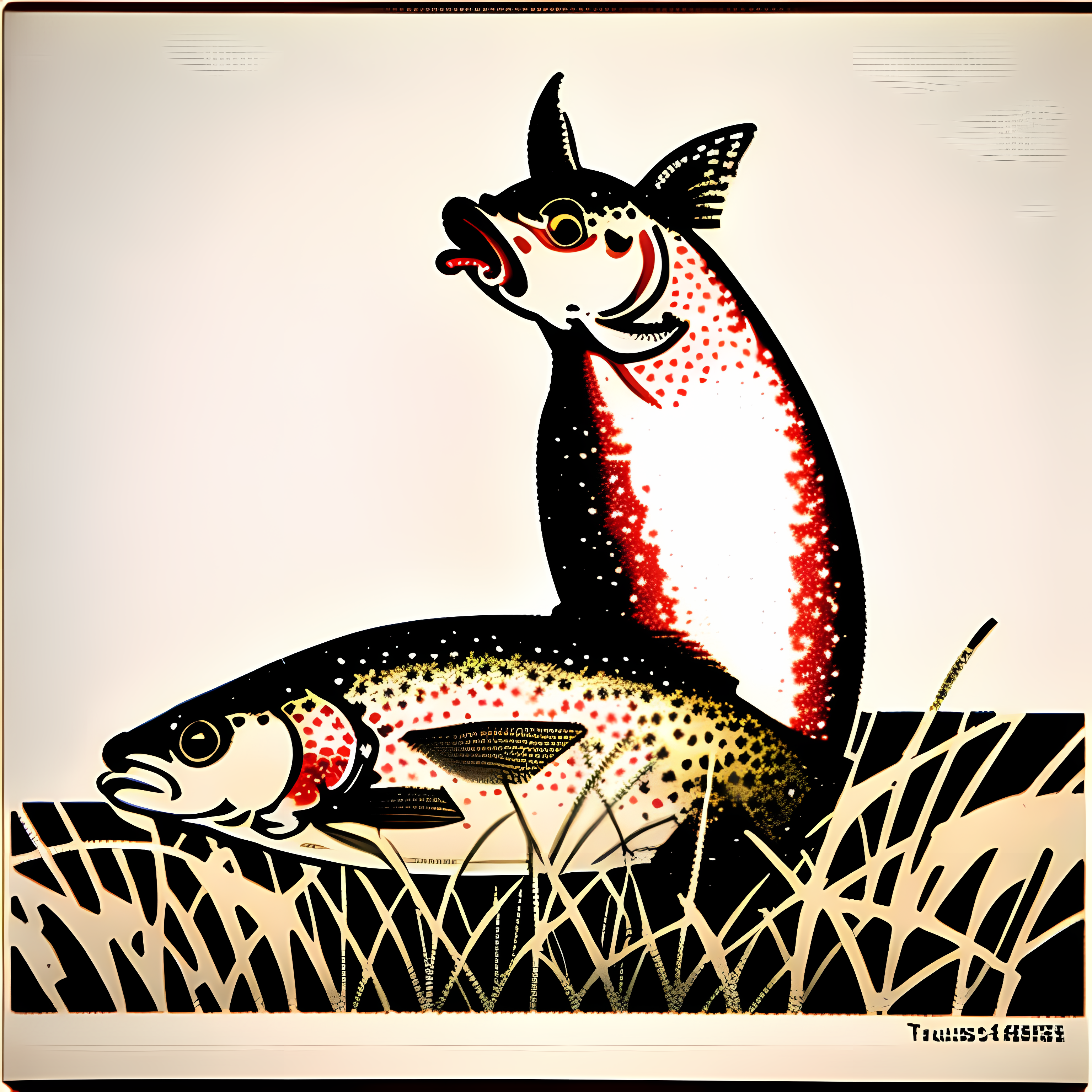 Vintage Trout Rustic Wildlife Vol. 176 Graphic Tee Mockup