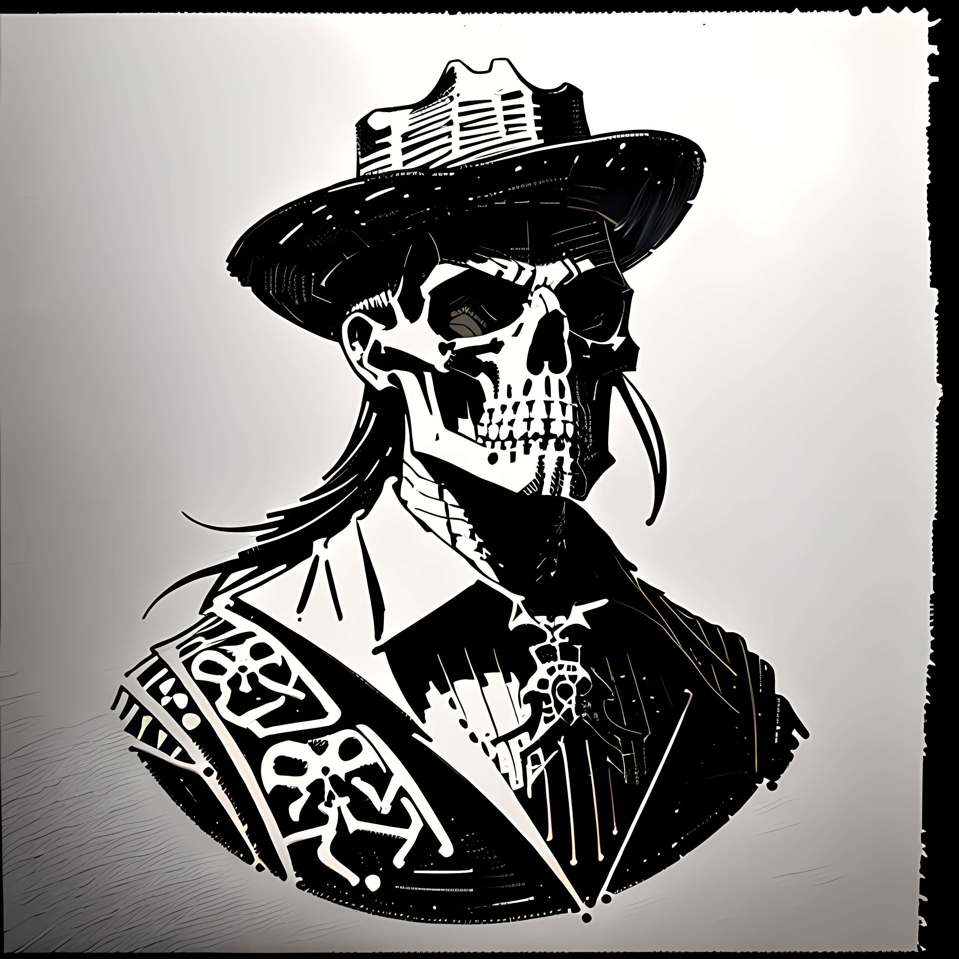 Western Gothic Outlaw Skulls Vol. 180 Graphic Tee Mockup