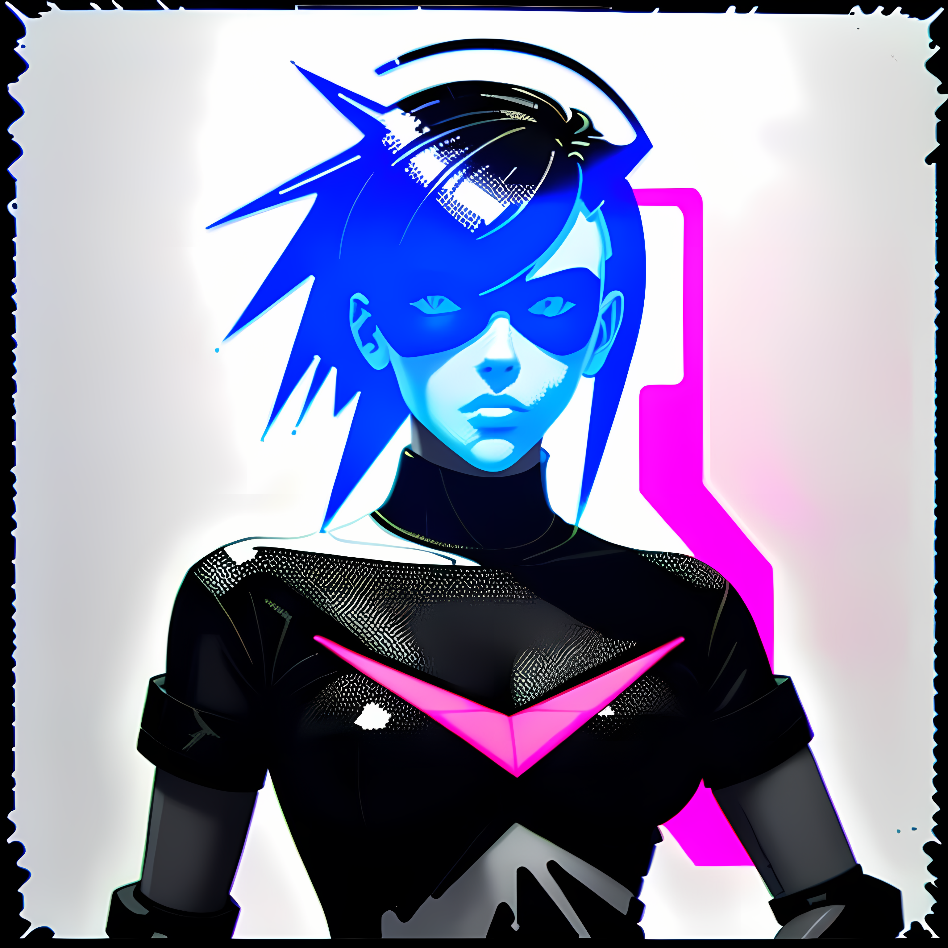 Cyberpunk Neon Synthwave Vol. 192 Graphic Tee Mockup