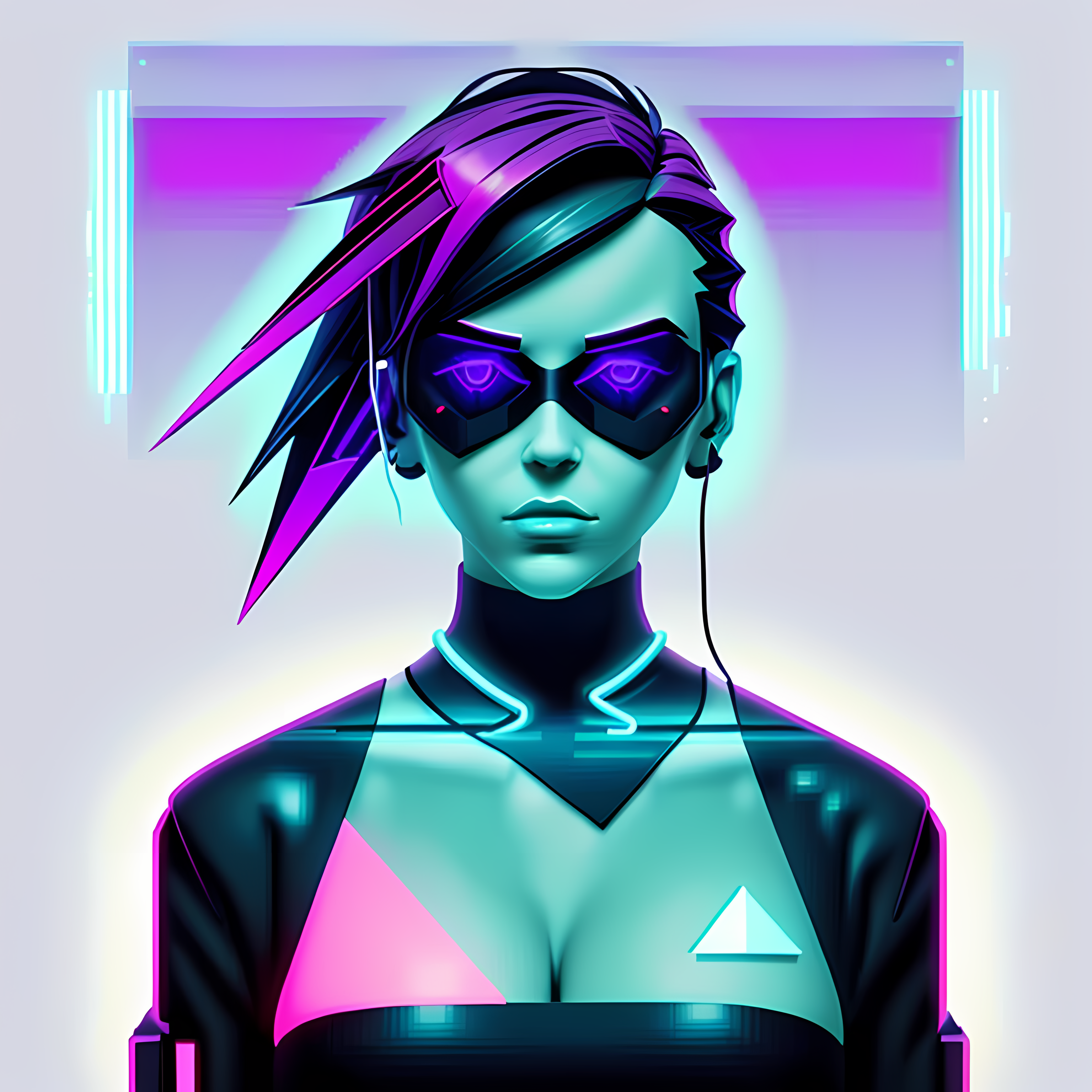 Cyberpunk Neon Synthwave Vol. 193 Graphic Tee Mockup