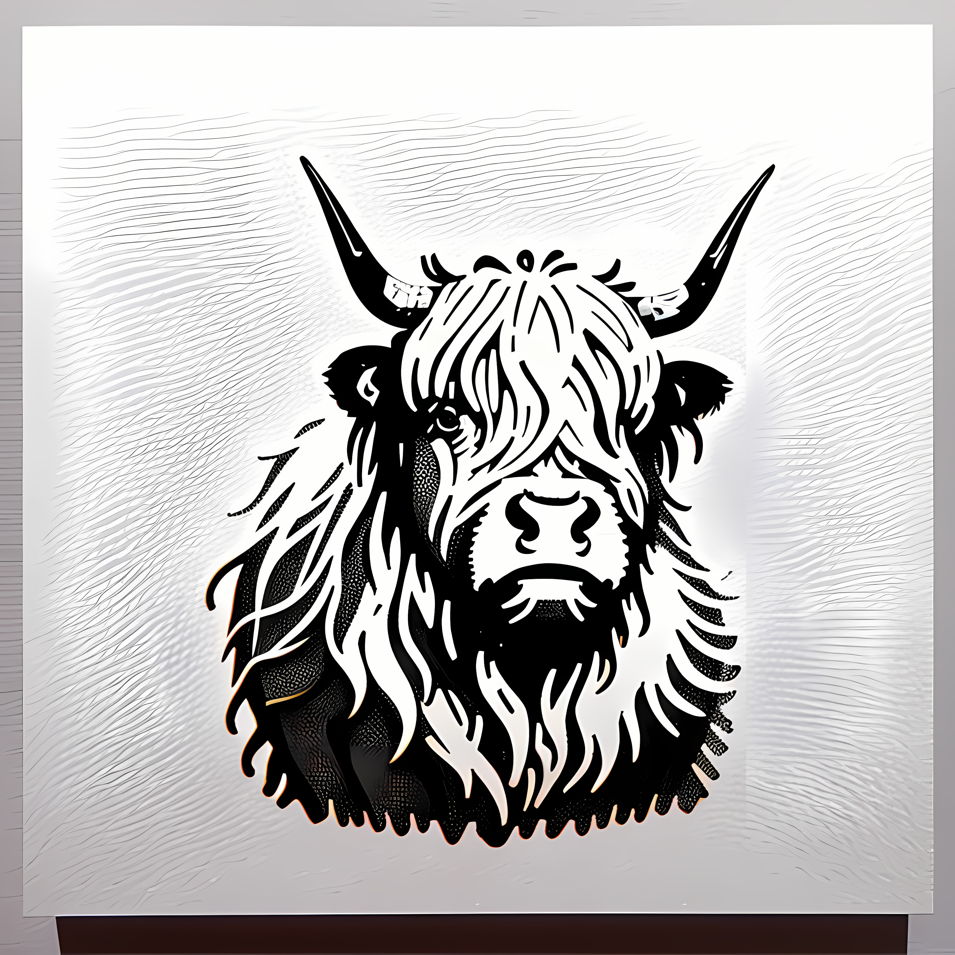 Highland Cows Floral Boho Vol. 194 Graphic Tee Mockup