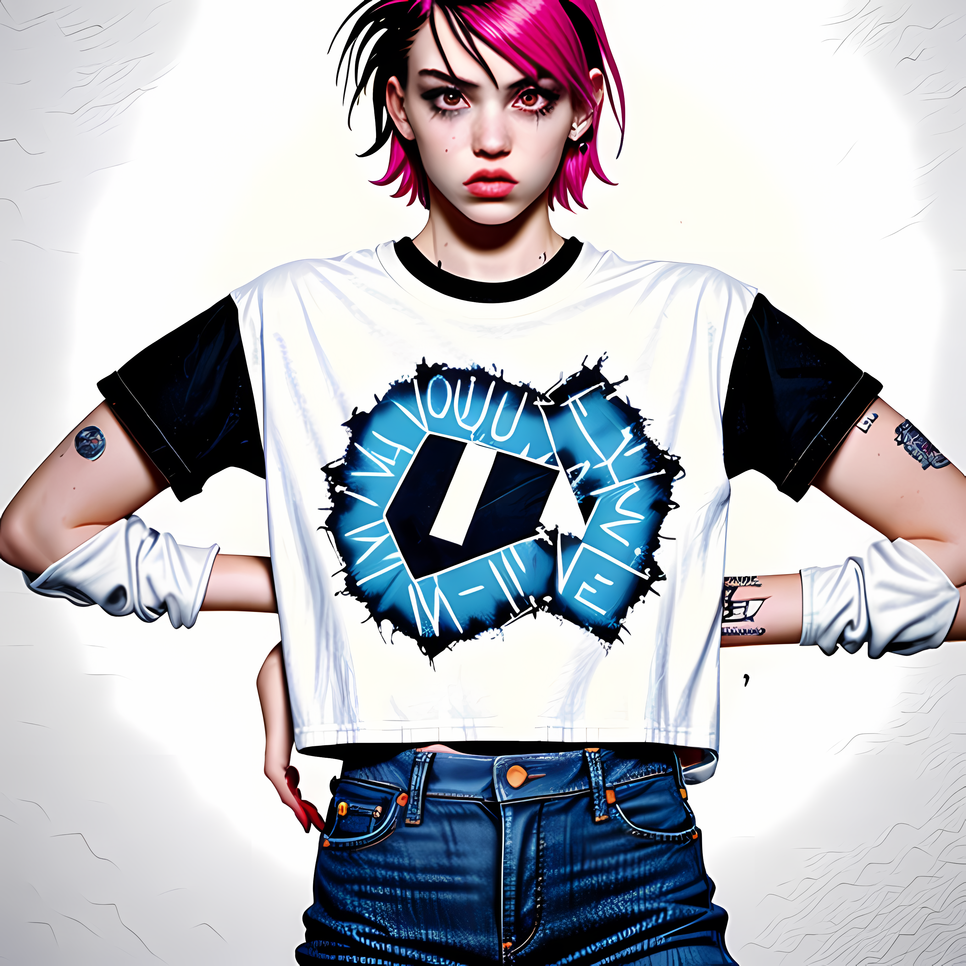 90s Grunge Nostalgic Punk Zine Vol. 196 Graphic Tee Mockup