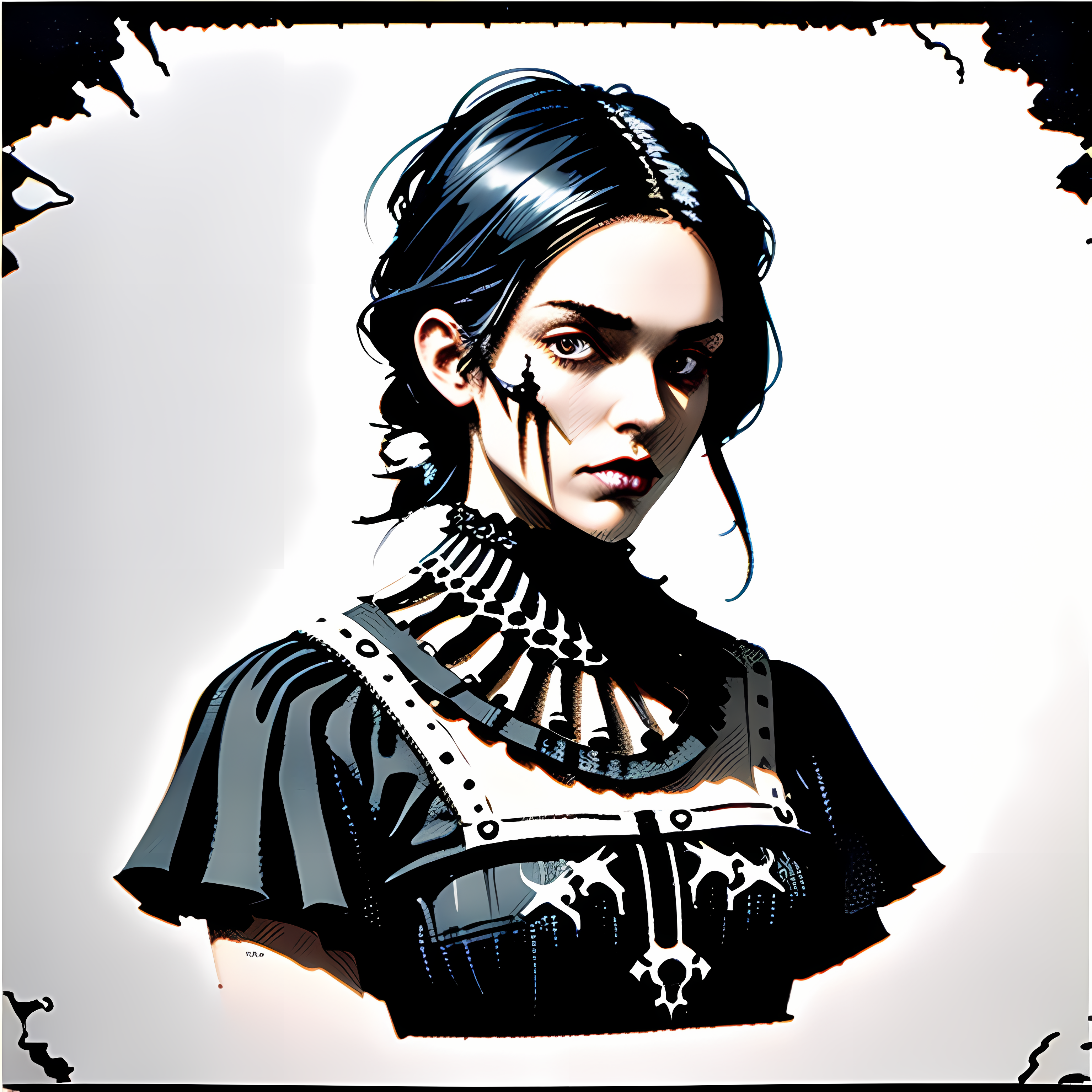 Western Gothic Outlaw Skulls Vol. 204 Wall Canvas Art Mockup