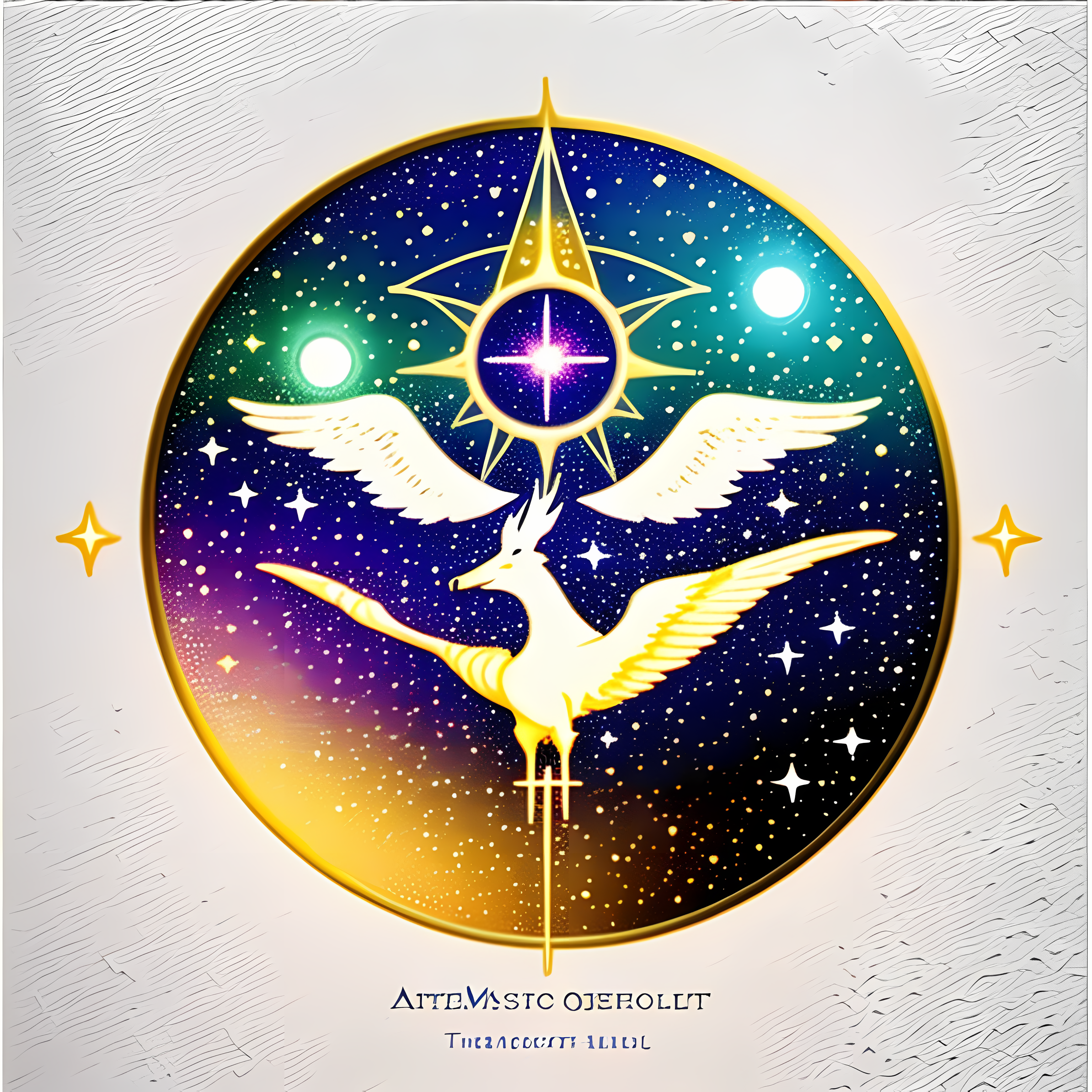 Mystical Tarot Celestial Gold Vol. 214 Wall Canvas Art Mockup