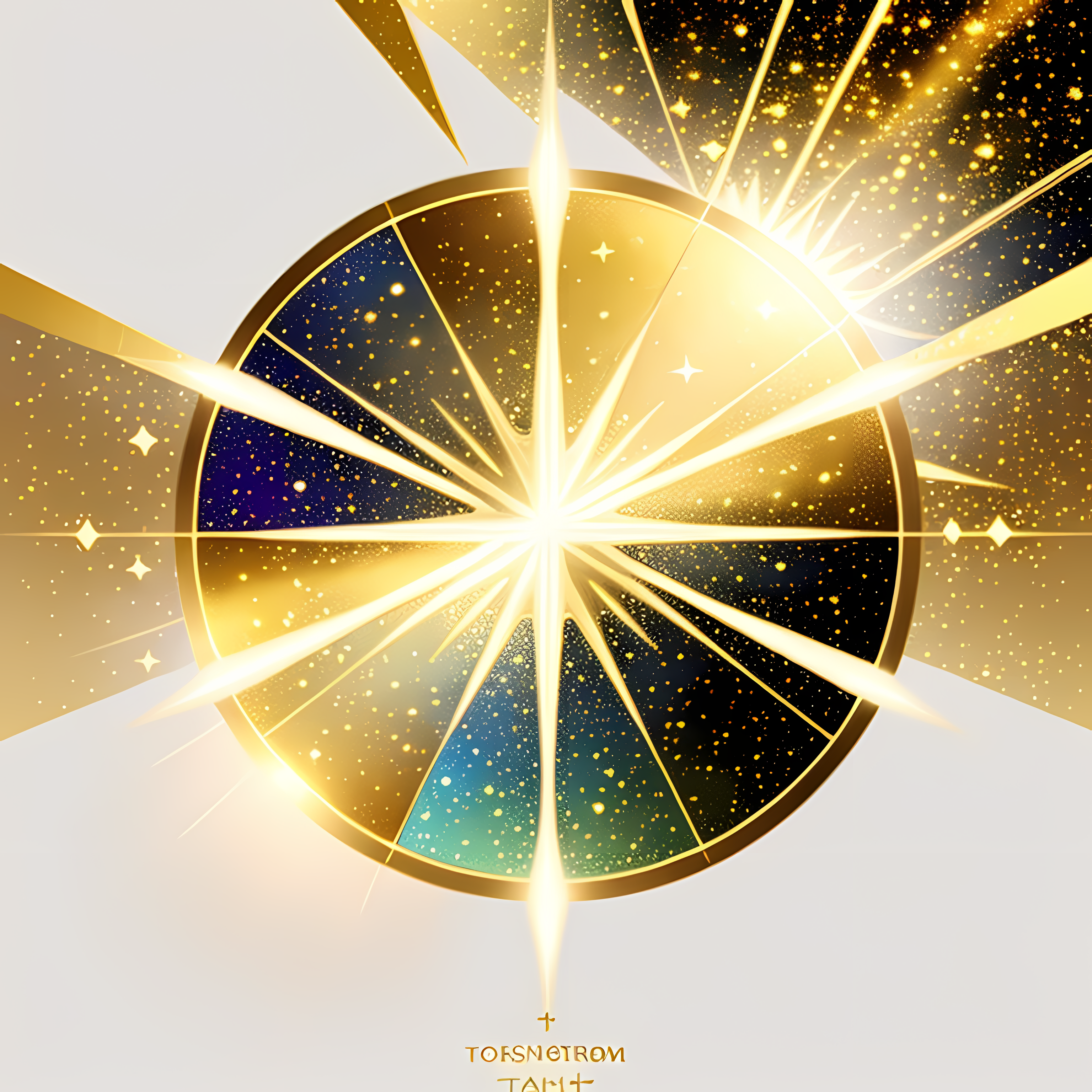 Mystical Tarot Celestial Gold Vol. 222 Wall Canvas Art Mockup