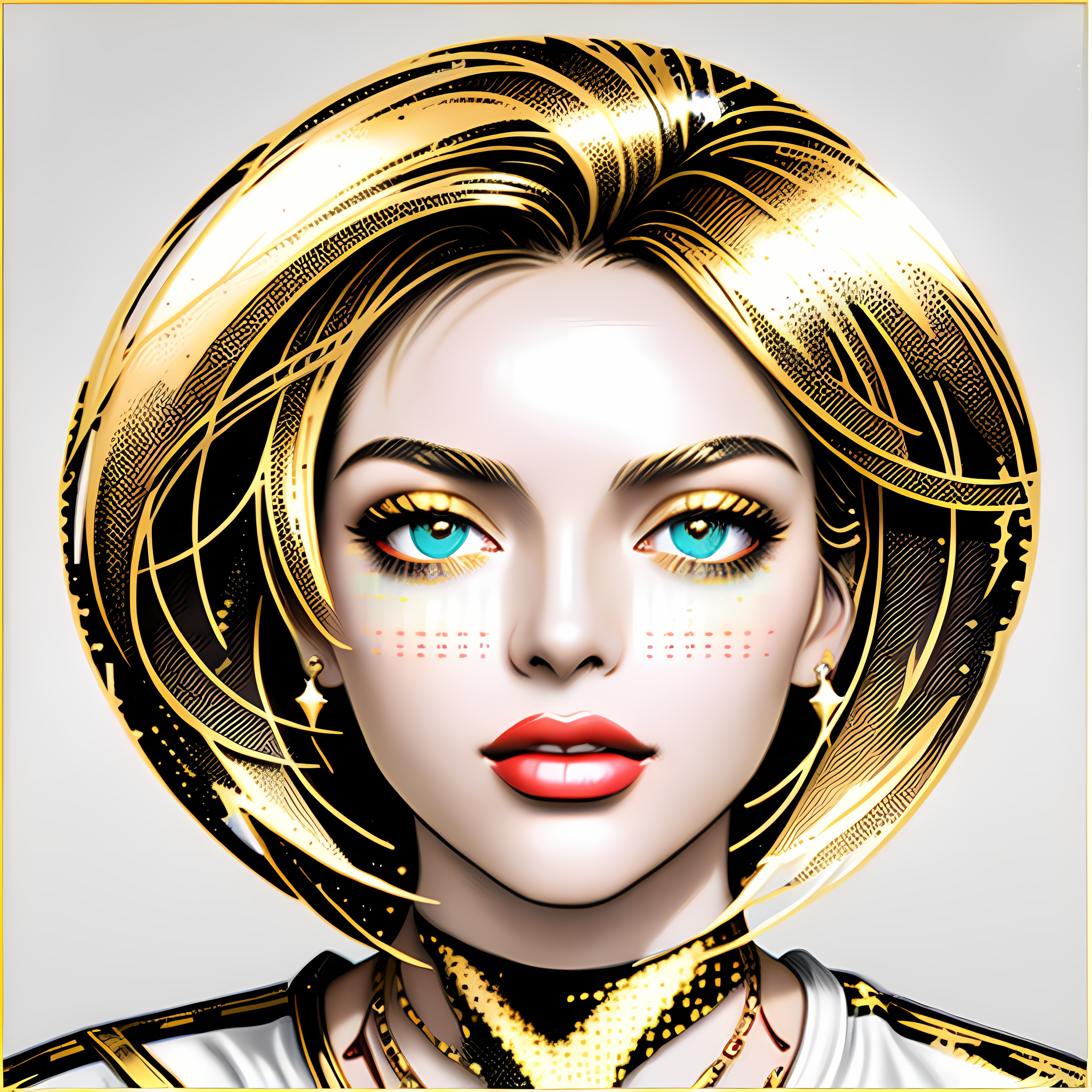 Gold Glamour Maximalist Metallics Vol. 237 Wall Canvas Art Mockup