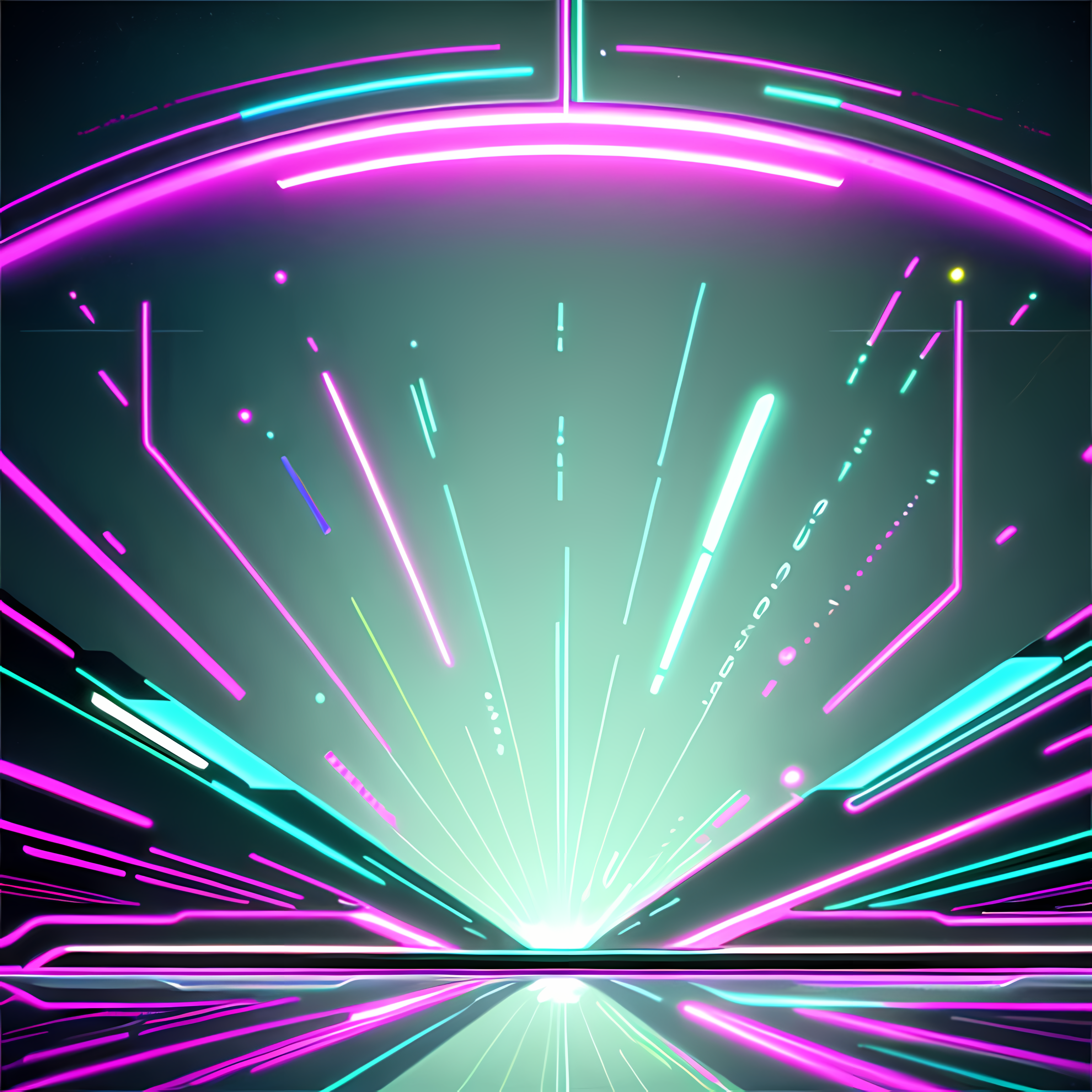 Retro Tech Glitch Vaporwave Vol. 242 Wall Canvas Art Mockup