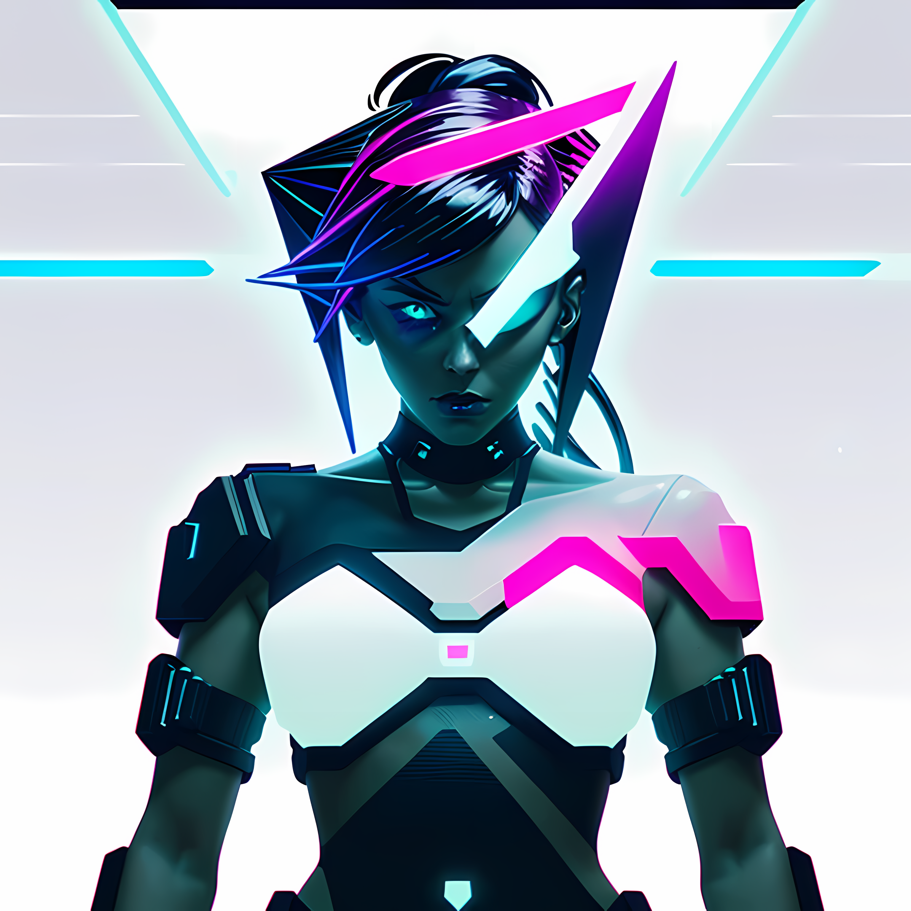Cyberpunk Neon Synthwave Vol. 248 Wall Canvas Art Mockup