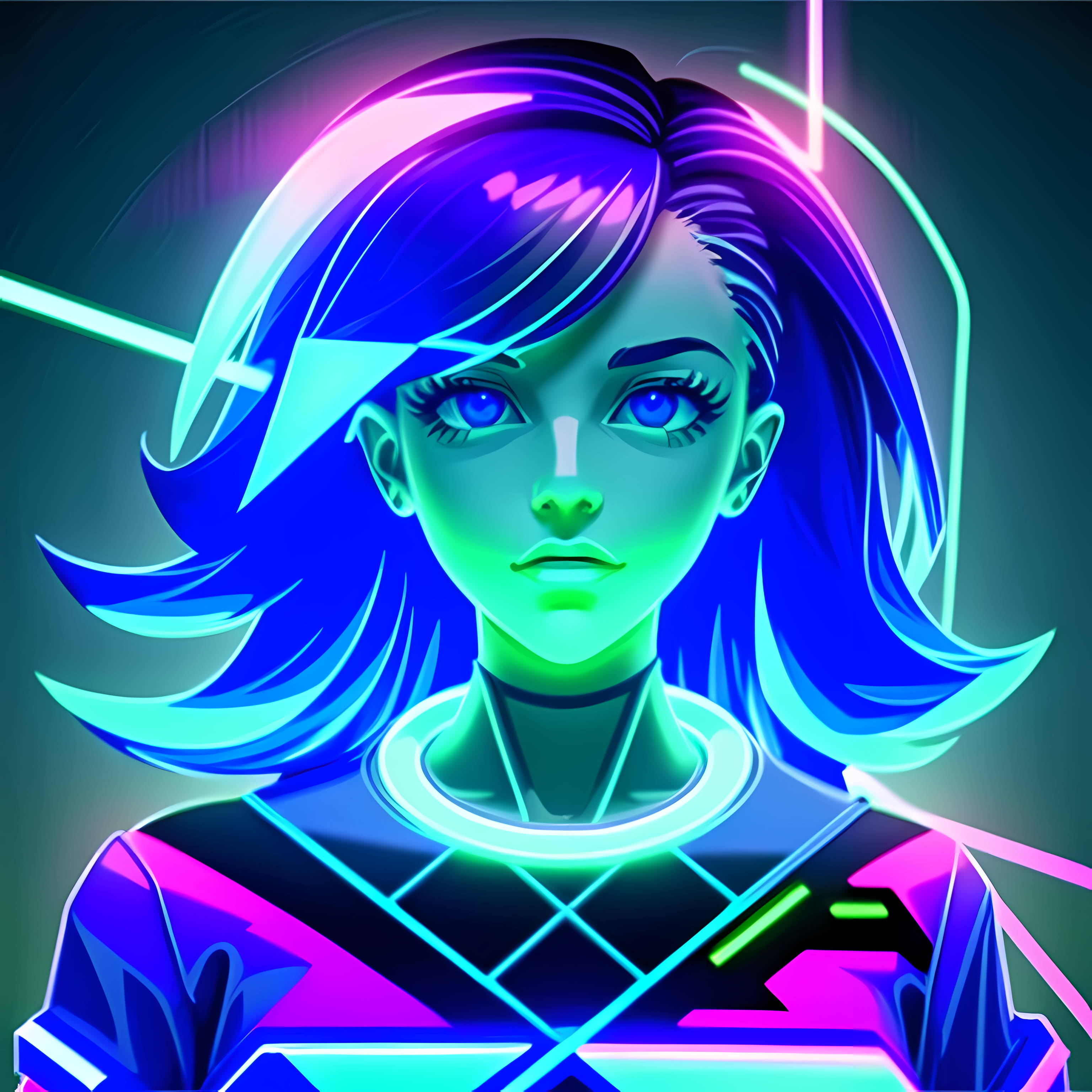 Retro Tech Glitch Vaporwave Vol. 251 Wall Canvas Art Mockup