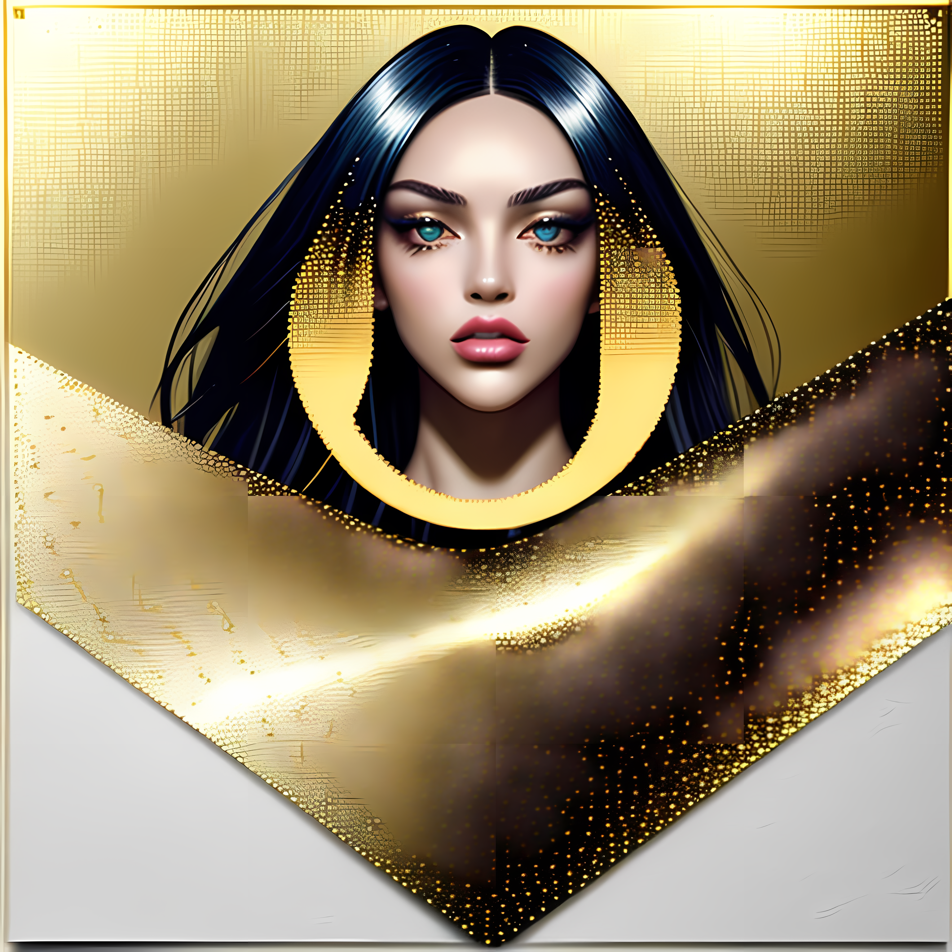 Gold Glamour Maximalist Metallics Vol. 257 Wall Canvas Art Mockup