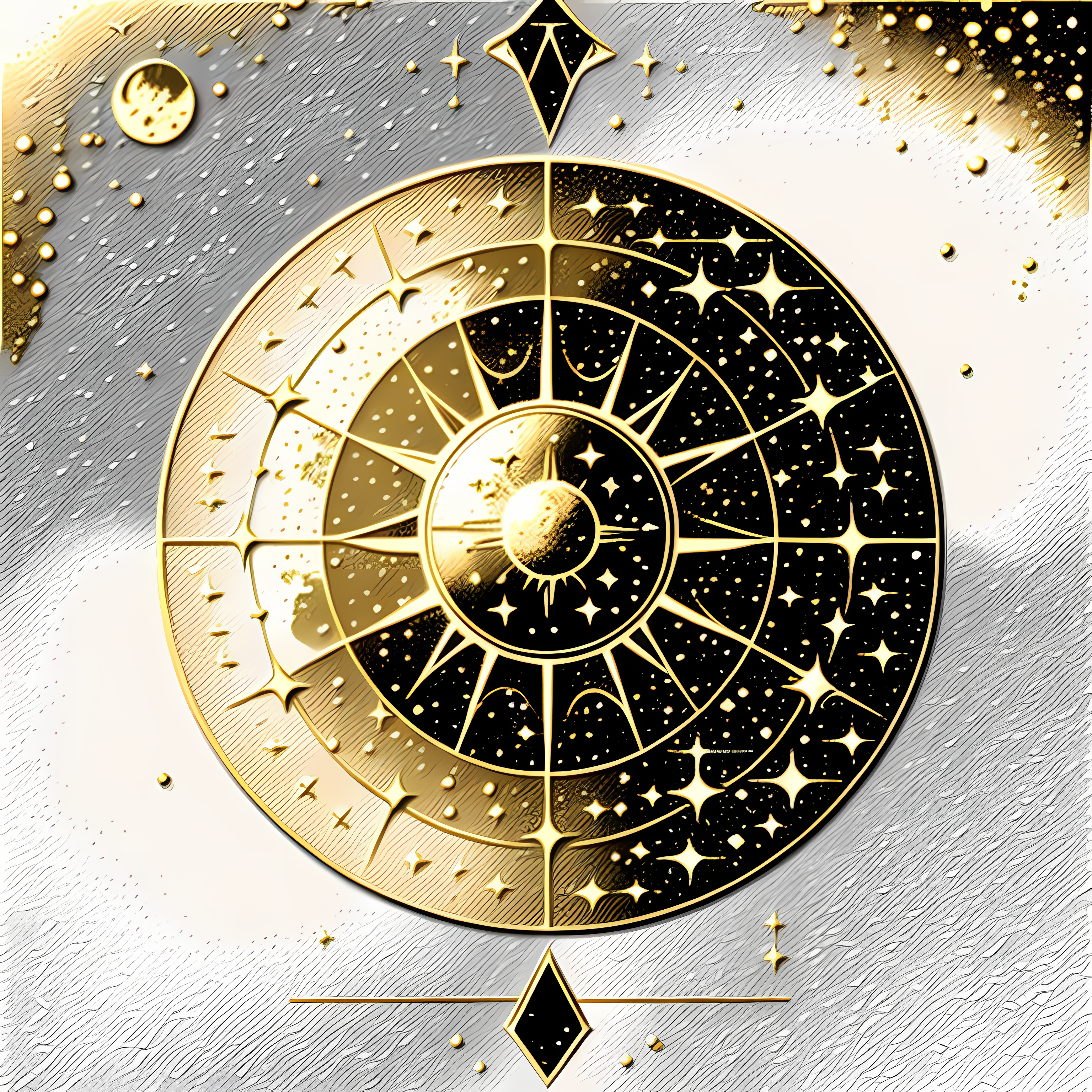 Mystical Tarot Celestial Gold Vol. 328 Ceramic Coffee Mug Mockup