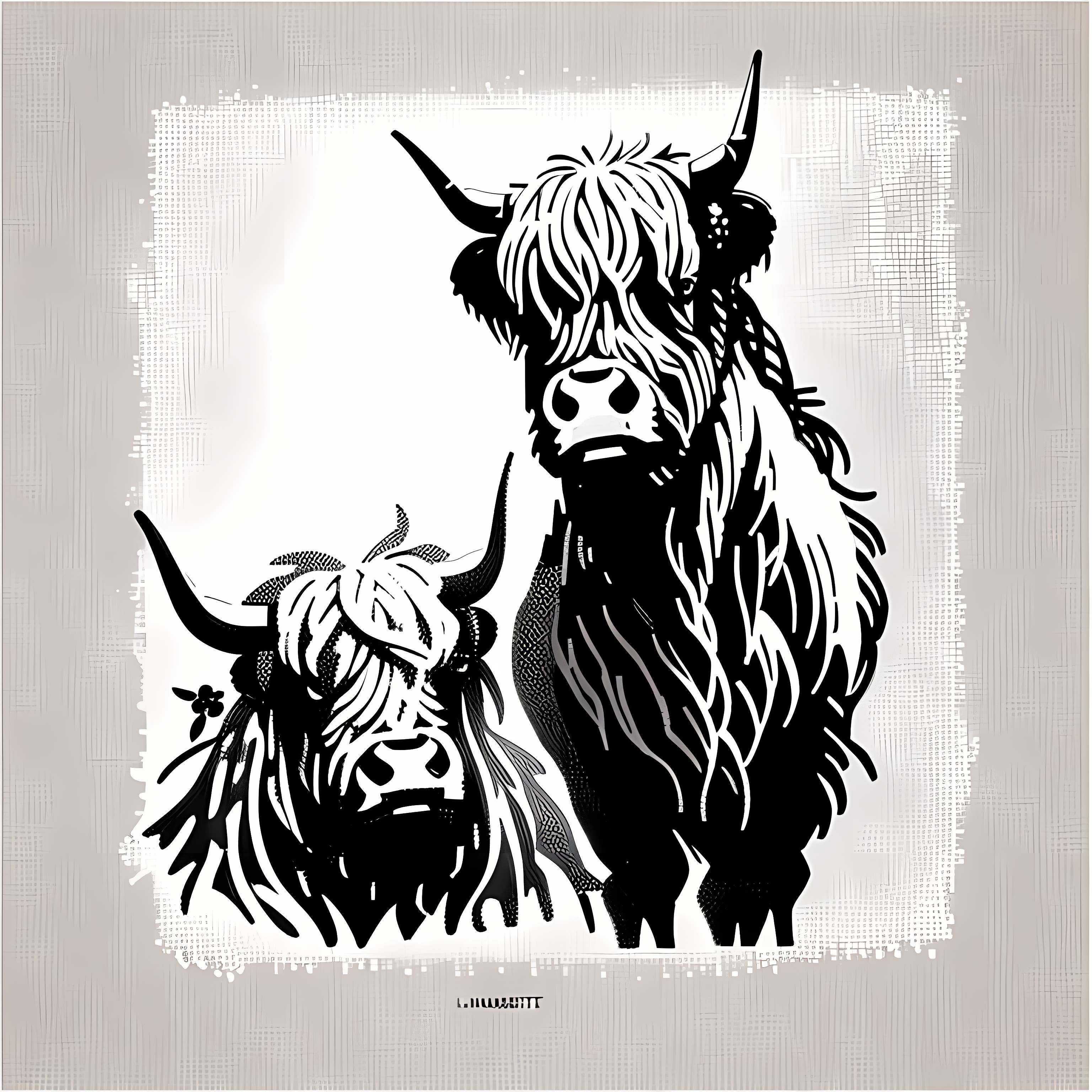 Highland Cows Floral Boho Vol. 329 Ceramic Coffee Mug Mockup
