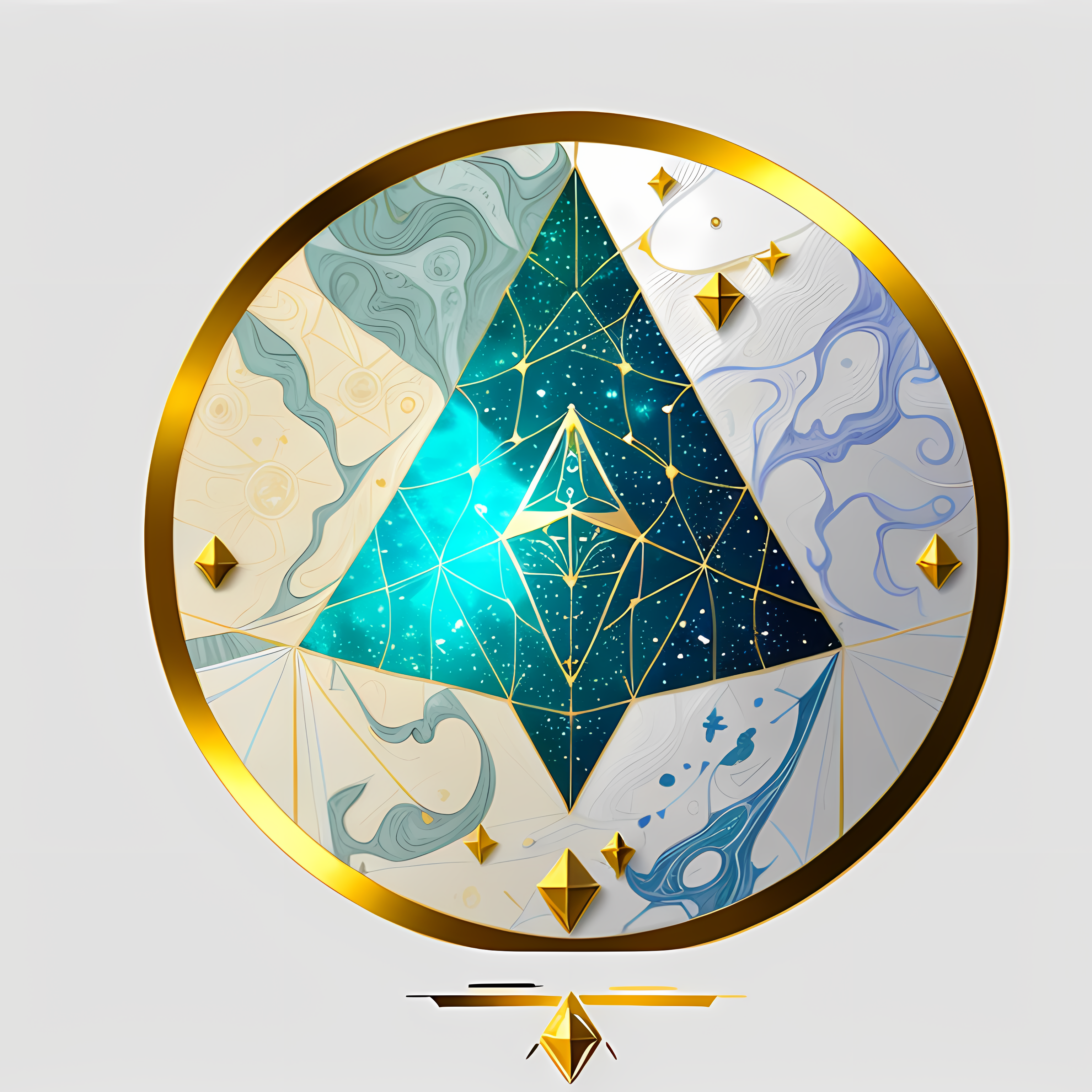 Mystical Tarot Celestial Gold Vol. 343 Ceramic Coffee Mug Mockup