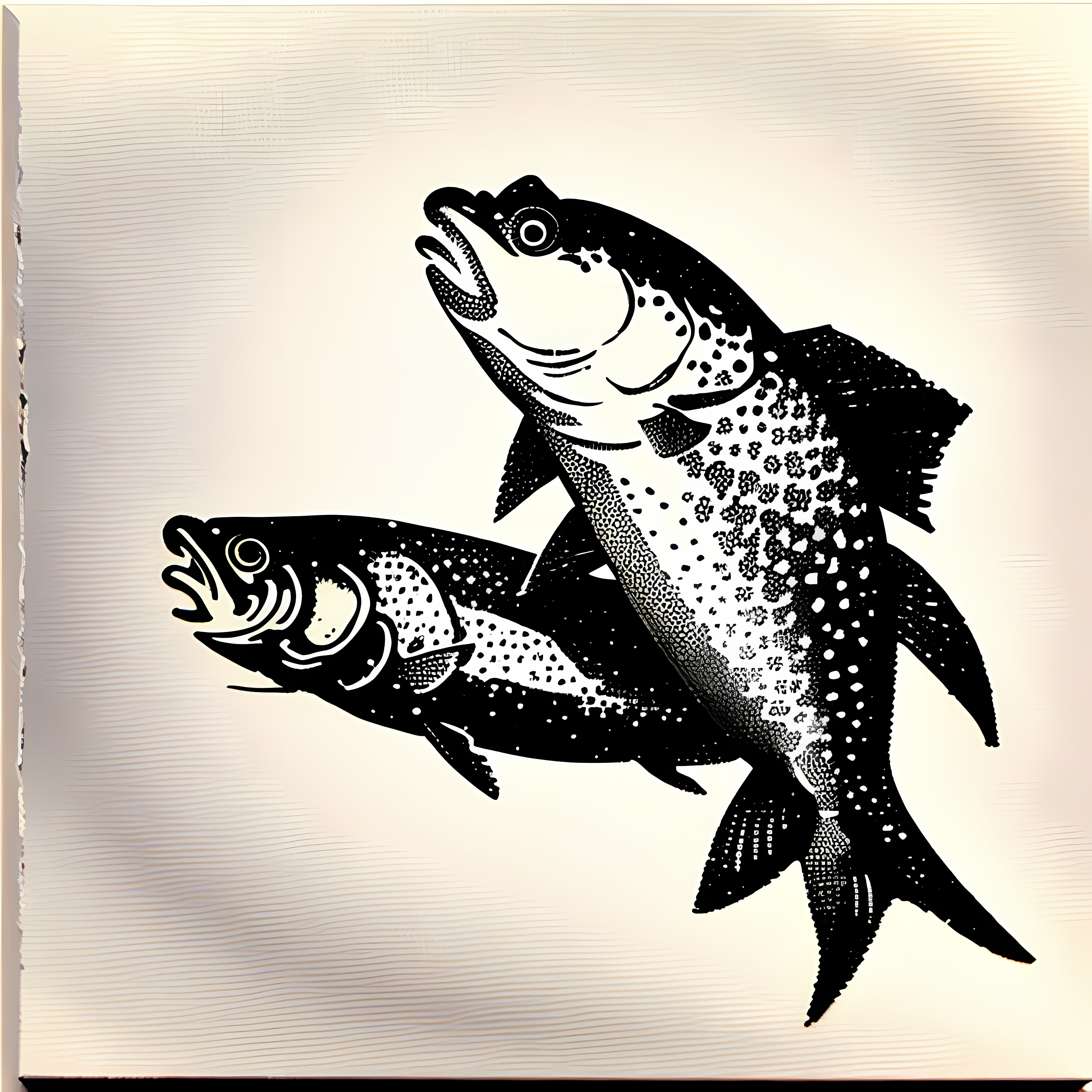 Vintage Trout Rustic Wildlife Vol. 345 Ceramic Coffee Mug Mockup