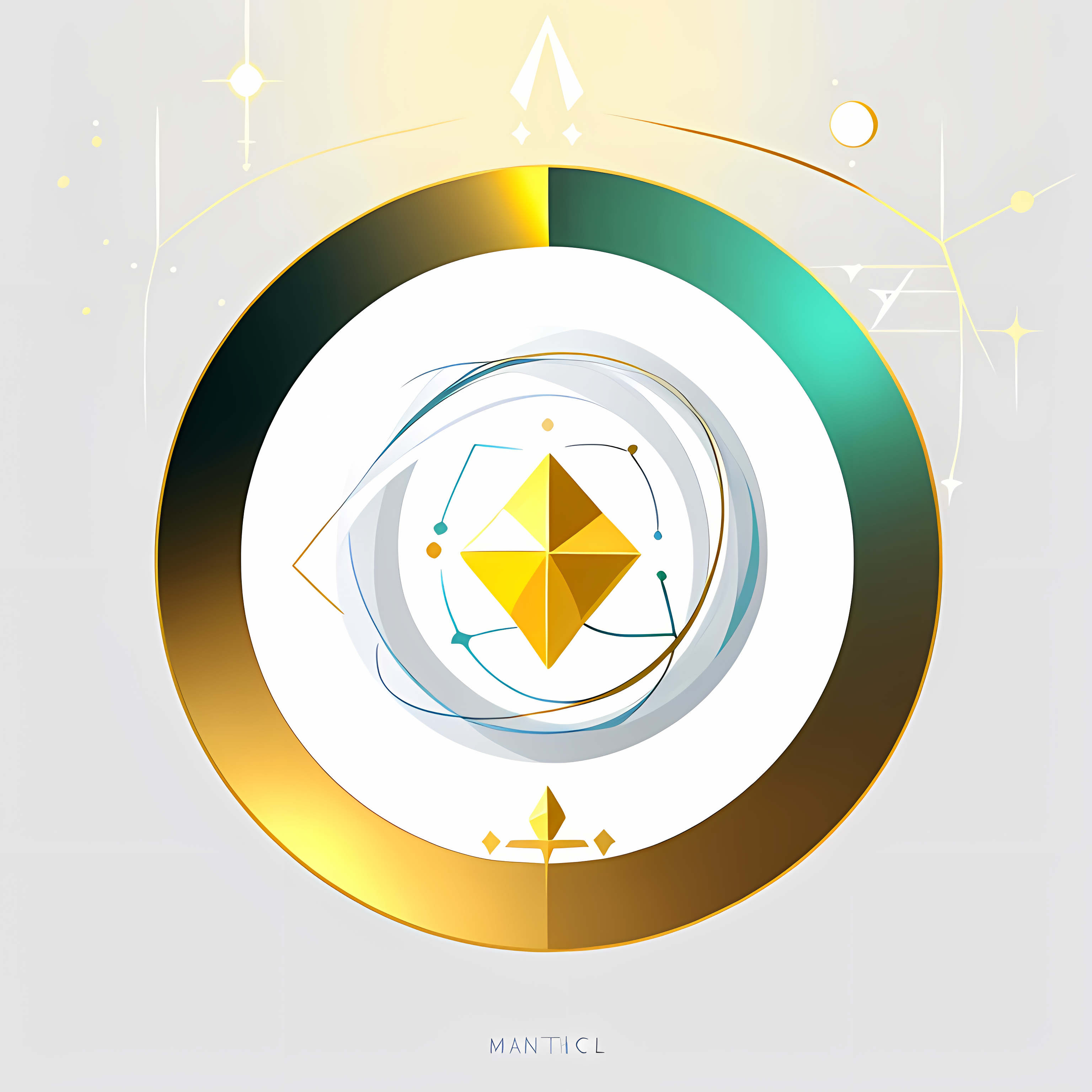 Mystical Tarot Celestial Gold Vol. 348 Ceramic Coffee Mug Mockup