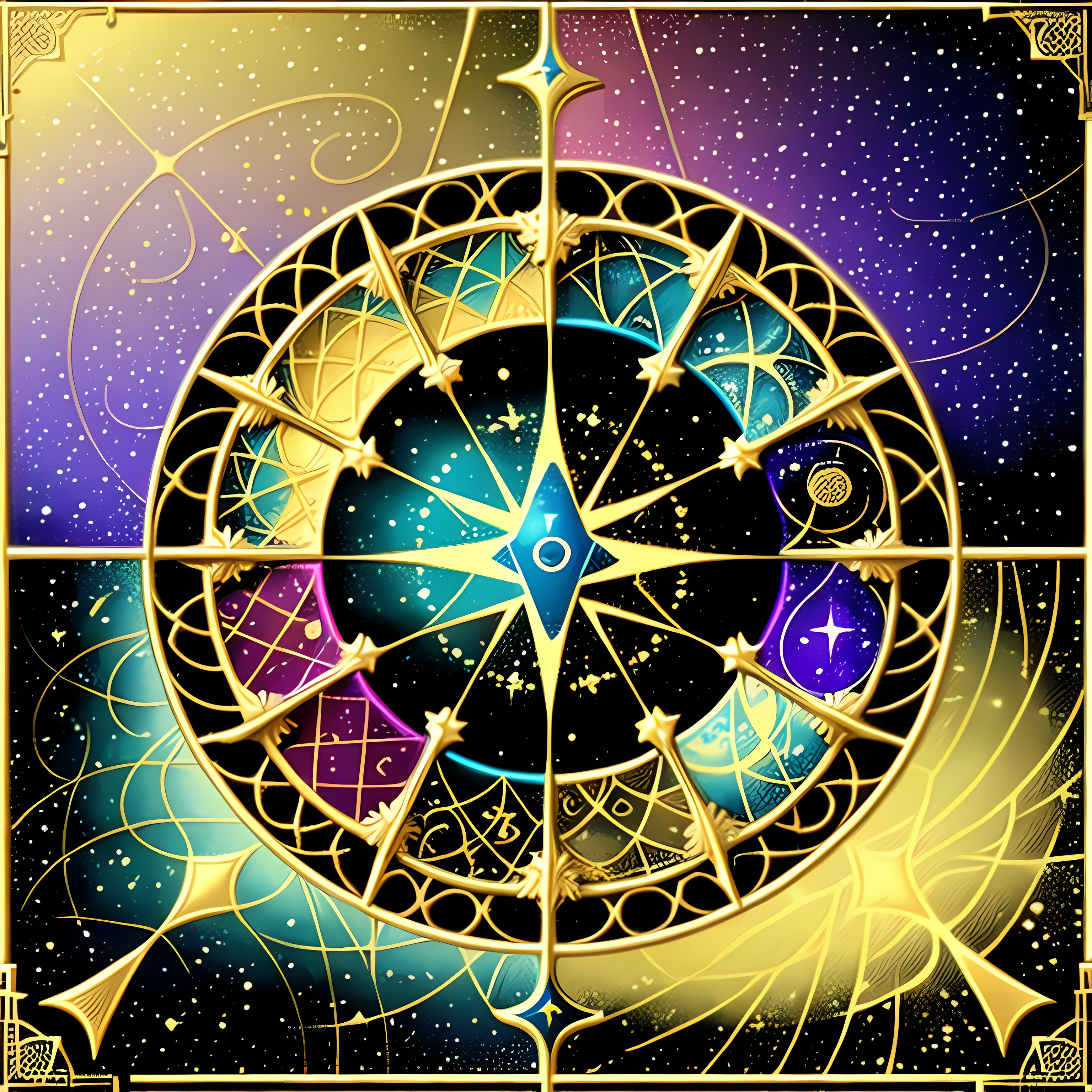 Mystical Tarot Celestial Gold Vol. 393 Ceramic Coffee Mug Mockup